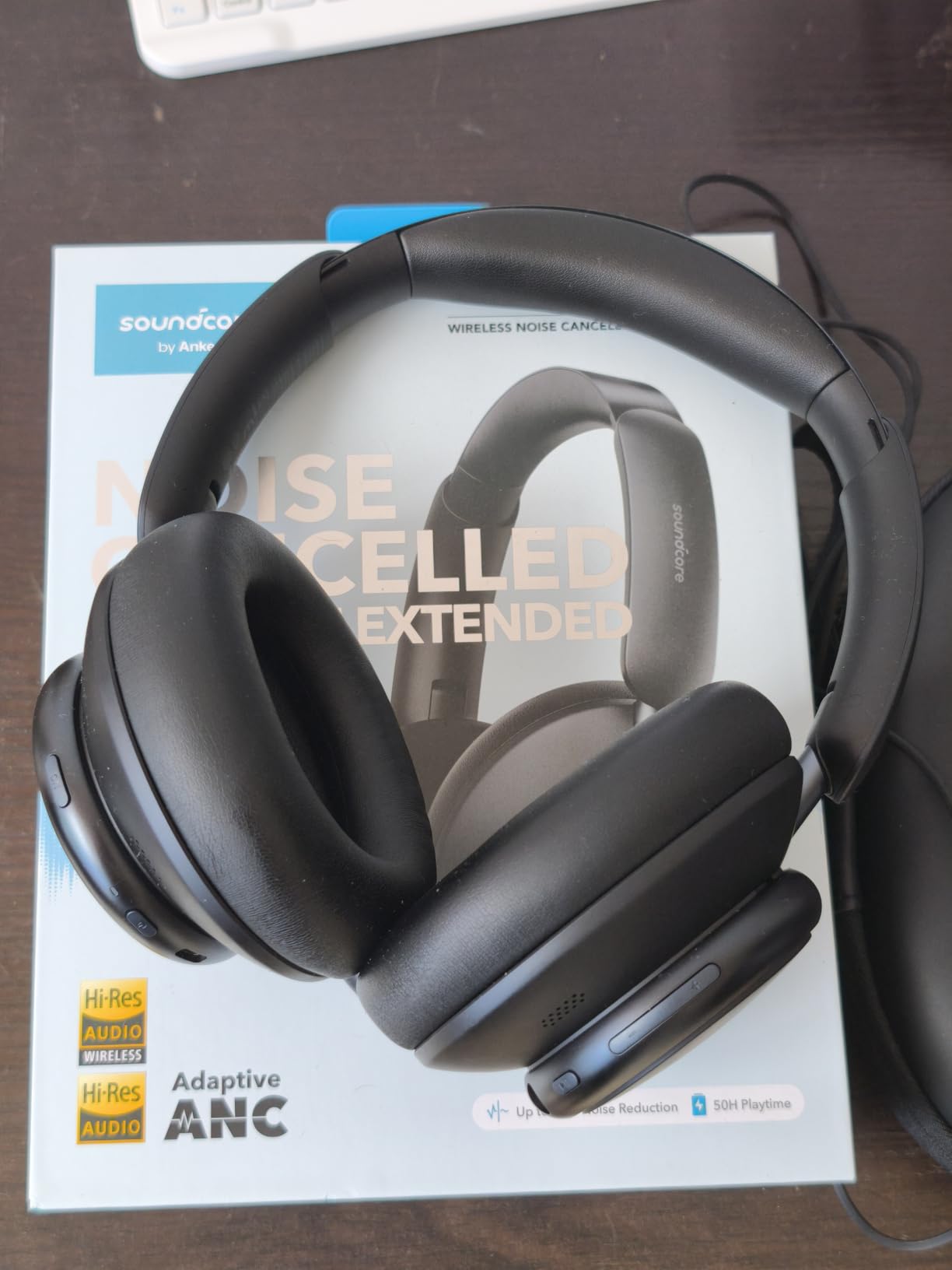 Soundcore by Anker Space Q45 Adaptive Active Noise Cancelling Headphones, Reduce Noise by Up to 98%, 50H Playtime, App Control, LDAC Hi-Res Wireless Audio, Comfortable Fit, Clear Calls, Bluetooth 5.3 Customer Review Soundcore by Anker Space Q45 Adaptive Active Noise Cancelling Headphones, Reduce Noise by Up to 98%, 50H Playtime, App Control, LDAC Hi-Res Wireless Audio, Comfortable Fit, Clear Calls, Bluetooth 5.3 - Customer Photo 1