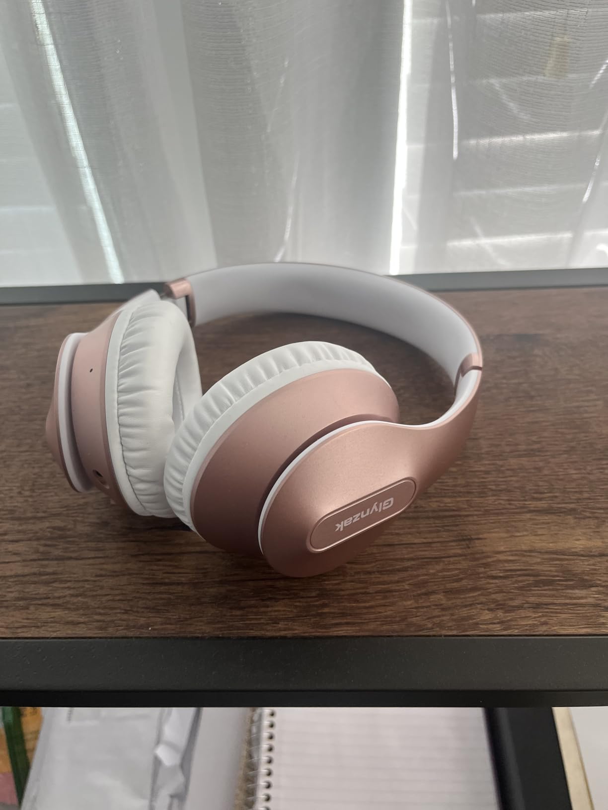 Wireless Bluetooth Headphones Over Ear 65H Playtime HiFi Stereo Headset with Microphone and 6EQ Modes Foldable Bluetooth V5.3 Headphones for Travel Smartphone Computer Laptop Rose Gold Customer Review Wireless Bluetooth Headphones Over Ear 65H Playtime HiFi Stereo Headset with Microphone and 6EQ Modes Foldable Bluetooth V5.3 Headphones for Travel Smartphone Computer Laptop Rose Gold - Customer Photo 1