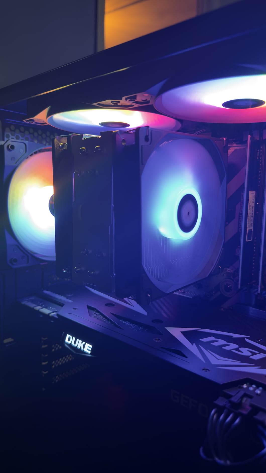 Cooler Master Hyper 212 Spectrum V3 ARGB CPU Air Cooler, 120mm PWM Fan, 4 Copper Heat Pipes, 152mm Tall Customer Review Cooler Master Hyper 212 Spectrum V3 ARGB CPU Air Cooler, 120mm PWM Fan, 4 Copper Heat Pipes, 152mm Tall - Customer Photo 1