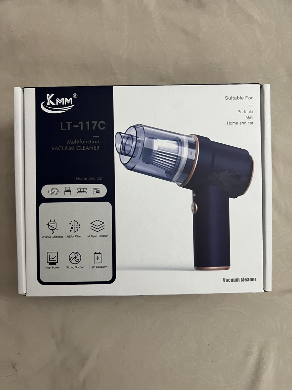 KMM Handheld Car Vacuum Cleaner, 9000Pa Vacuum Cleaner and Air Duster, 120W High Power Hand Held Vacuum with LED Light and Multi-Nozzles for Car, Home, Office, Pet Customer Review KMM Handheld Car Vacuum Cleaner, 9000Pa Vacuum Cleaner and Air Duster, 120W High Power Hand Held Vacuum with LED Light and Multi-Nozzles for Car, Home, Office, Pet - Customer Photo 1