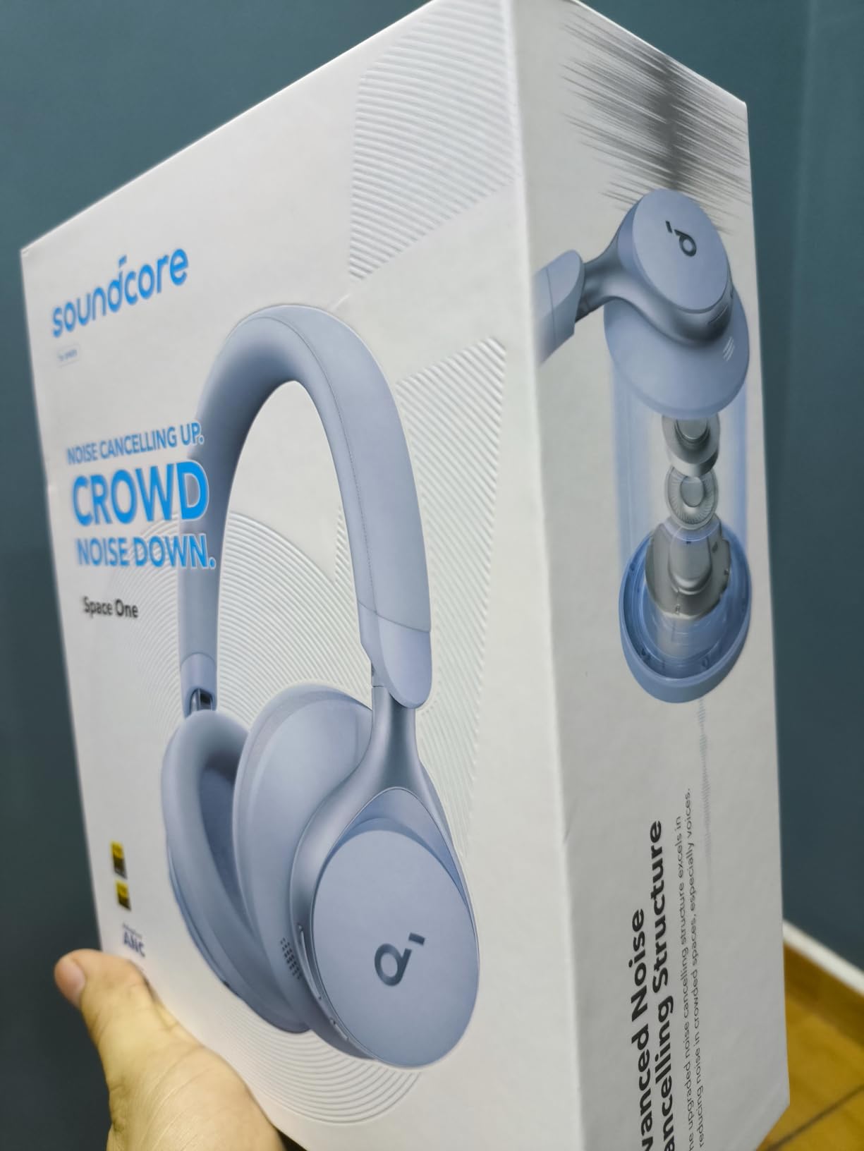 Soundcore by Anker, Space One, Active Noise Cancelling Headphones, 2X Stronger Voice Reduction, 40H ANC Playtime, LDAC Hi-Res Wireless Audio, Comfortable Fit, Clear Calls, Bluetooth 5.3 (Abyss Black) customer photo 2