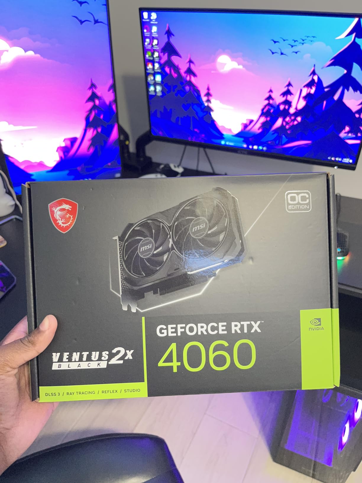 MSI GeForce RTX 4060 Ventus 2X Black 8G OC Graphics Card - Customer Photo 2