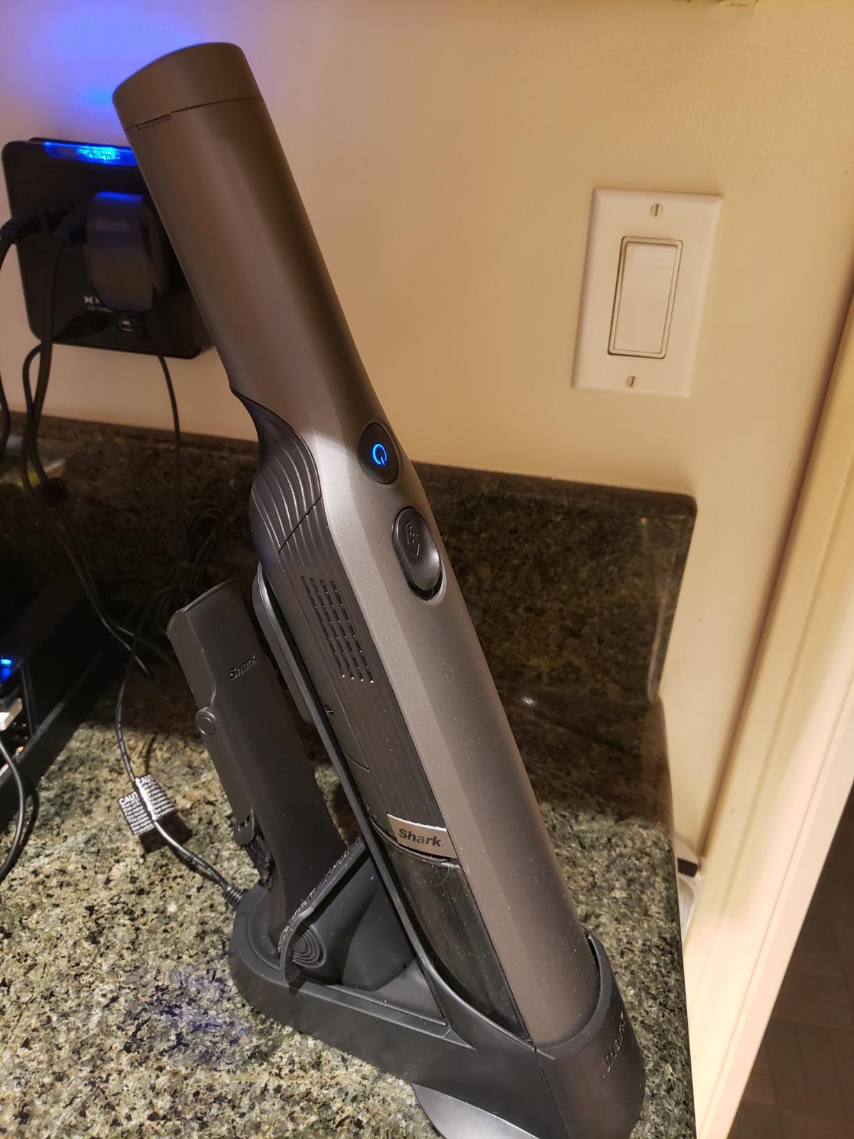 Shark WANDVAC Cordless Hand Vac, Lightweight, Versatile and Portable at 1.4 lbs., Powerful Suction for Pet Hair, Charging Dock, One-Touch Empty for Car & Home, Duster Crevice Tool, Black, WV201BK Customer Review Shark WANDVAC Cordless Hand Vac, Lightweight, Versatile and Portable at 1.4 lbs., Powerful Suction for Pet Hair, Charging Dock, One-Touch Empty for Car & Home, Duster Crevice Tool, Black, WV201BK - Customer Photo 1