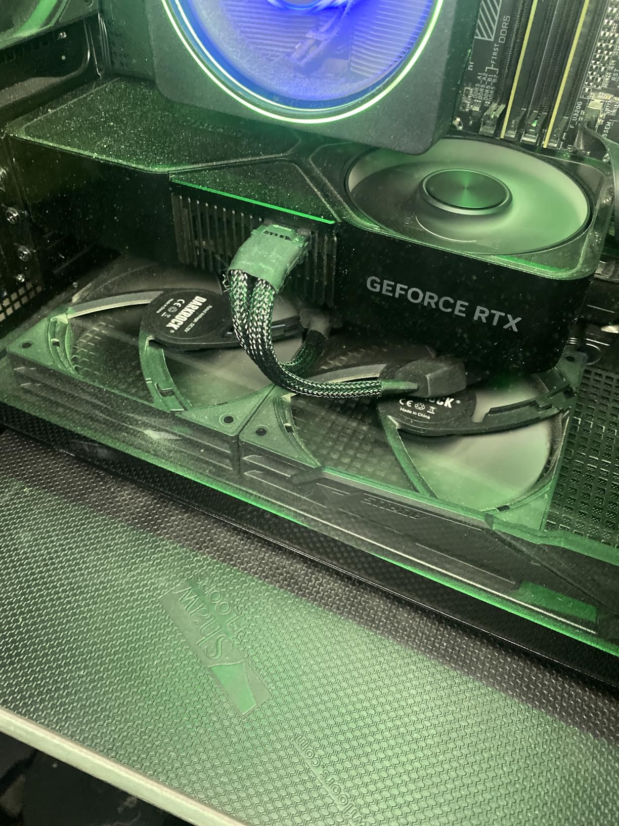 DARKROCK 3-Pack 120mm Black Computer Case Fans High Performance Cooling Low Noise 3-Pin 1200 RPM Hydraulic Bearing Quiet Long Life Up to 30,000 Hours 5 Years Warranty - Customer Photo 1