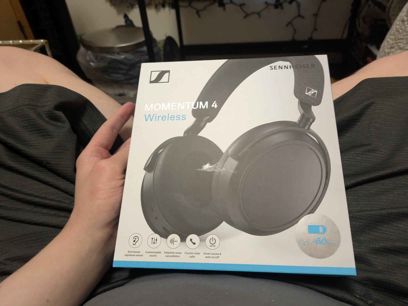 Sennheiser Consumer Audio Momentum 4 Wireless Headphones - Bluetooth Headset for Crystal-Clear Calls with Adaptive Noise Cancellation, 60h Battery Life, Lightweight Folding Design - Black/Copper Customer Review Sennheiser Consumer Audio Momentum 4 Wireless Headphones - Bluetooth Headset for Crystal-Clear Calls with Adaptive Noise Cancellation, 60h Battery Life, Lightweight Folding Design - Black/Copper - Customer Photo 2