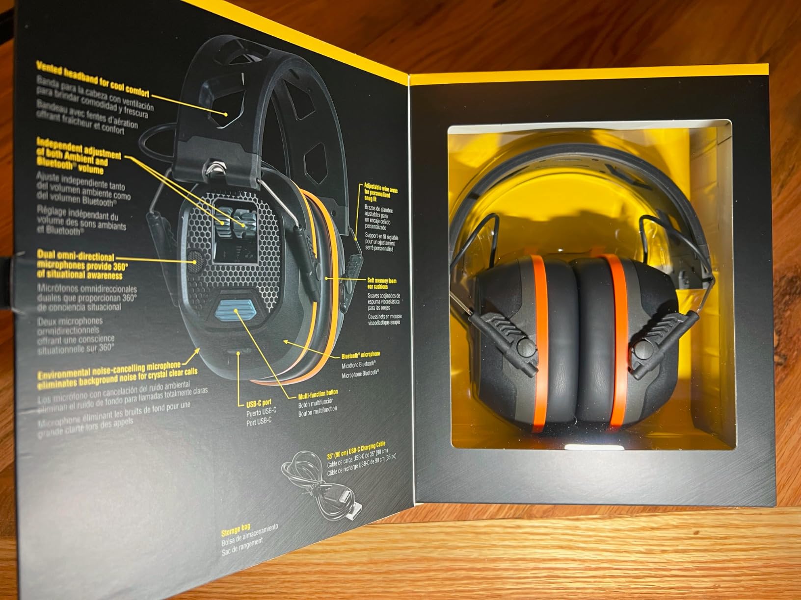 Klein Tools AESEM1S Smart Sense Electronic Hearing Protection Safety Earmuff with Bluetooth & Situational Awareness, NRR 23dB, 25hr Runtime - Customer Photo 1