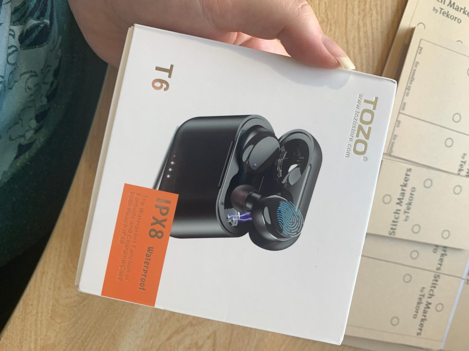TOZO T6 Wireless Earbuds, IPX8 Waterproof Ear Buds, Stereo Bass Sound Bluetooth 5.3 Headphones in Ear, 50 Hours Playtime Earphones, Wireless Charging Case, Custom 32 EQ via APP Customer Review TOZO T6 Wireless Earbuds, IPX8 Waterproof Ear Buds, Stereo Bass Sound Bluetooth 5.3 Headphones in Ear, 50 Hours Playtime Earphones, Wireless Charging Case, Custom 32 EQ via APP - Customer Photo 1