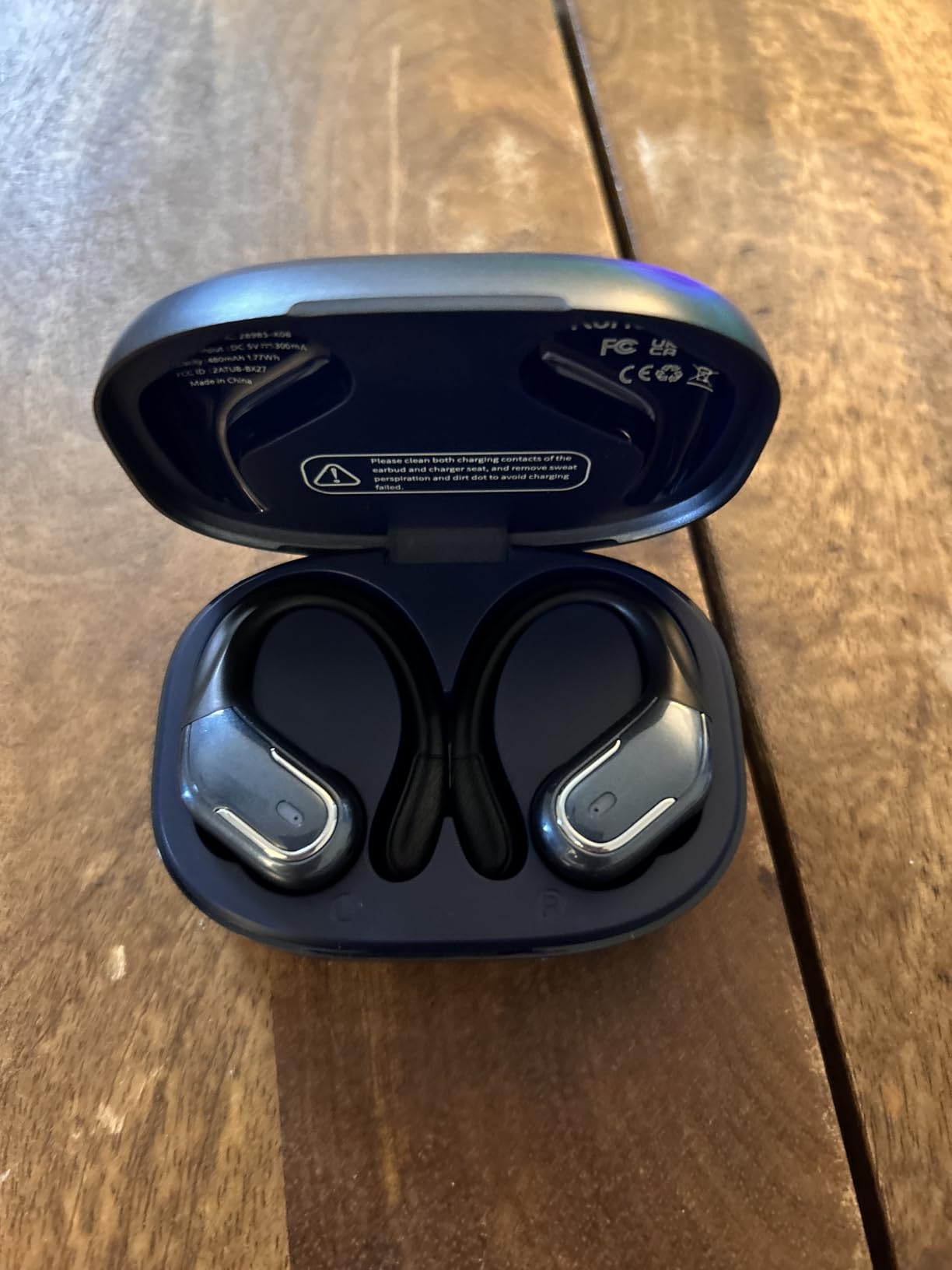 Wireless Earbud, 75H Bluetooth 5.4 Headphones Sport IP7 Waterproof, Running Wireless Earphones with ENC Noise Canceling Mic, 3D Bass Over Ear bud with Earhooks for Android, iOS, Workout, Gym, Rosegold - Customer Photo 2