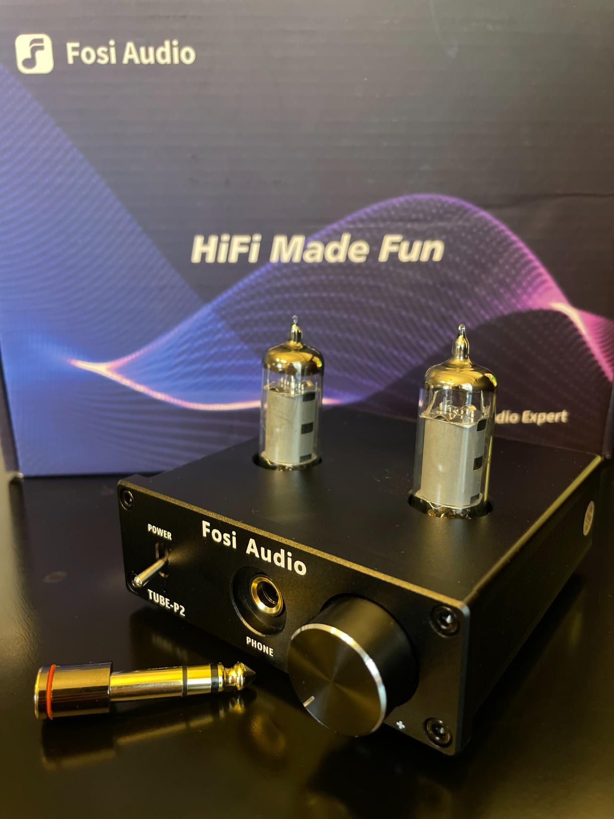 Fosi Audio P2 Headphone Amplifier Vacuum Tube Headphone Amp Mini Hi-Fi Stereo Audio with Low Ground Noise Output Protection customer photo 1