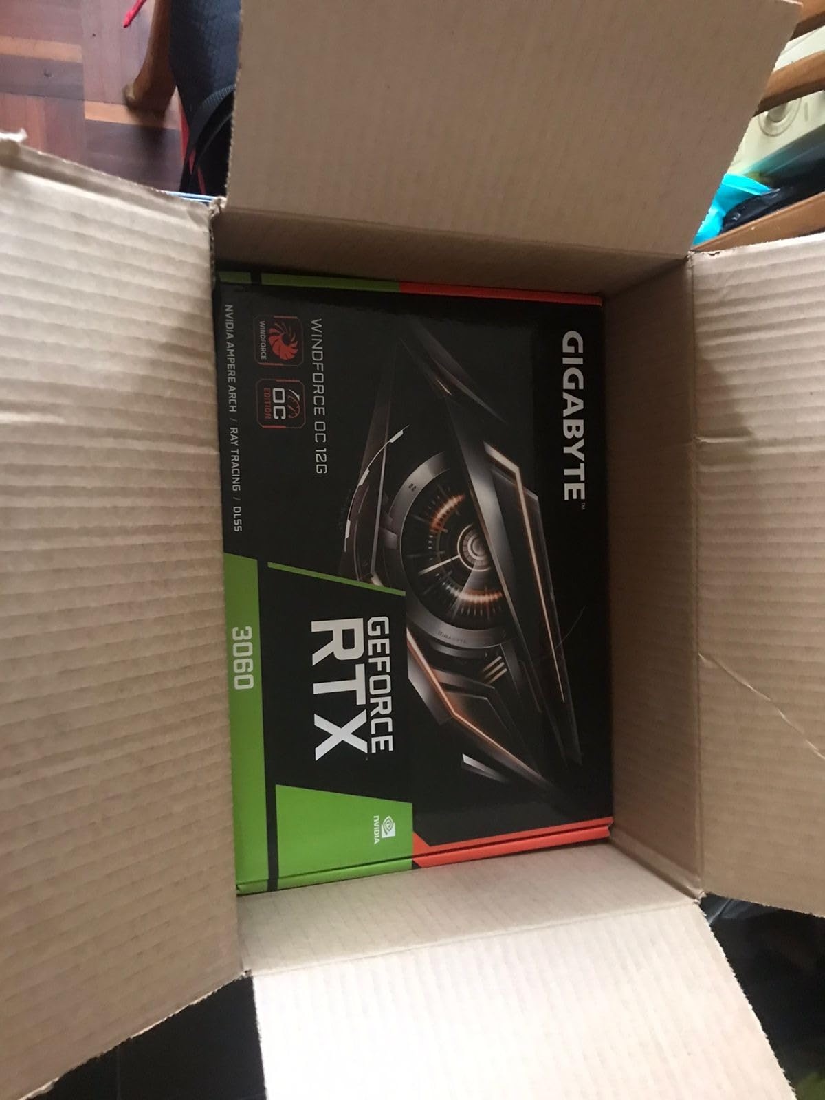 GIGABYTE GeForce RTX 3060 WINDFORCE OC 12G (rev. 2.0) Graphics Card, 2X WINDFORCE Fans, 12GB 192-bit GDDR6, GV-N3060WF2OC-12GD Rev2.0 Video Card Customer Review GIGABYTE GeForce RTX 3060 WINDFORCE OC 12G (rev. 2.0) Graphics Card, 2X WINDFORCE Fans, 12GB 192-bit GDDR6, GV-N3060WF2OC-12GD Rev2.0 Video Card - Customer Photo 2