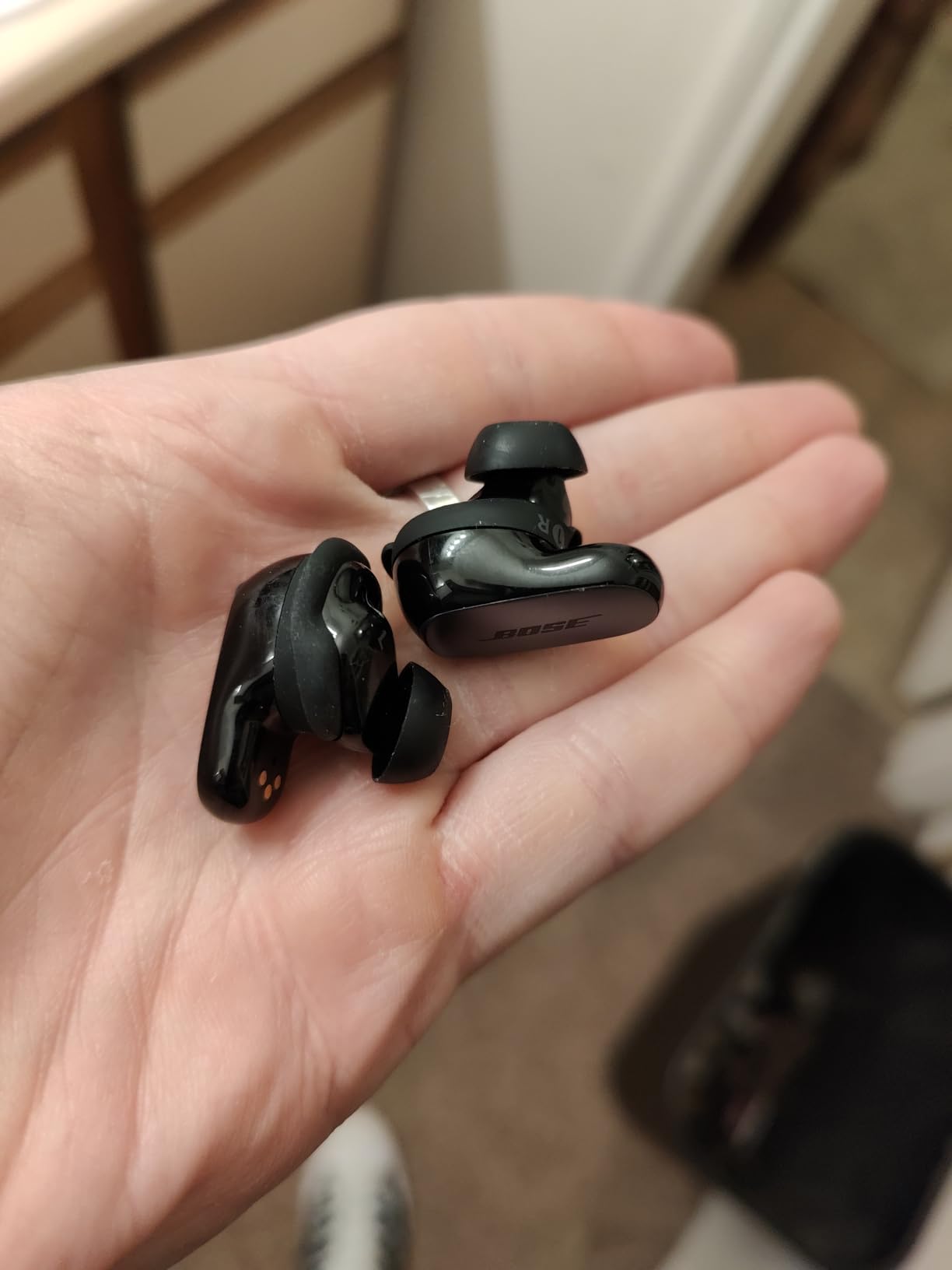 Bose QuietComfort Ultra Wireless Noise Cancelling Earbuds - Moonstone Blue, Base - Customer Photo 1