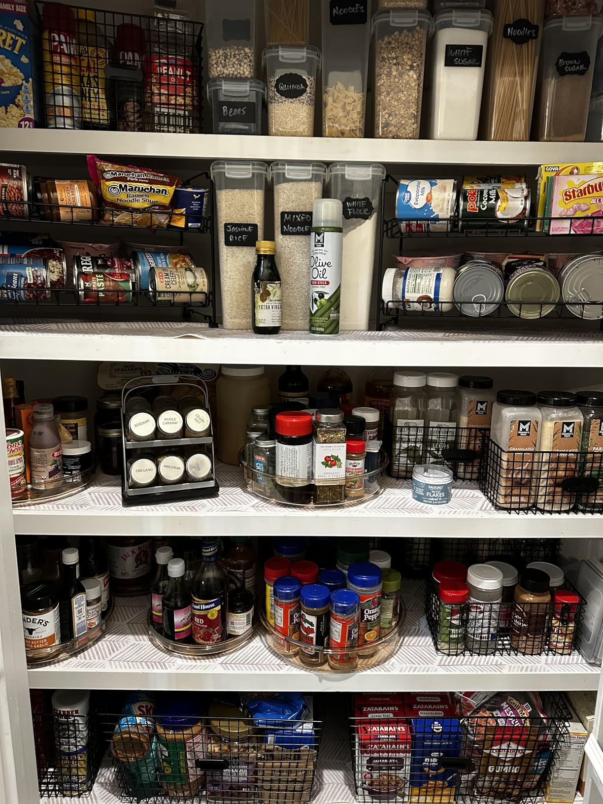 LAMU 3 Pack Lazy Susan Organizer Turntable for Cabinet, Rotating Condiment Organizer for Kitchen Pantry Organizers and Storage, Table Top, Fridge, Countertop, Spice Organization, 9.25'' 10.6'' 12'' - Customer Photo 1