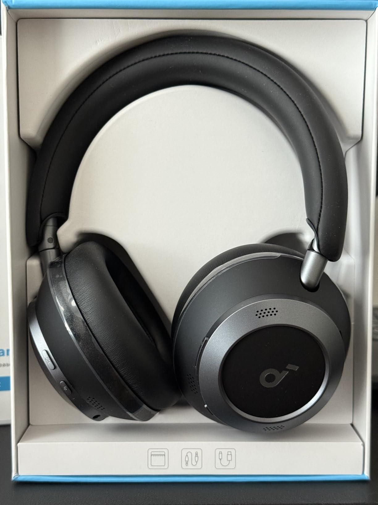 Soundcore Space One Pro, FlexiCurve Over-Ear Headphone, Adaptive Active Noise Cancelling Headphones Driven by 6 Mics, 60H Lossless Audio, Ultra-Fast Charging, Hi-Res Wireless, Comfortable Fit - Customer Photo 1