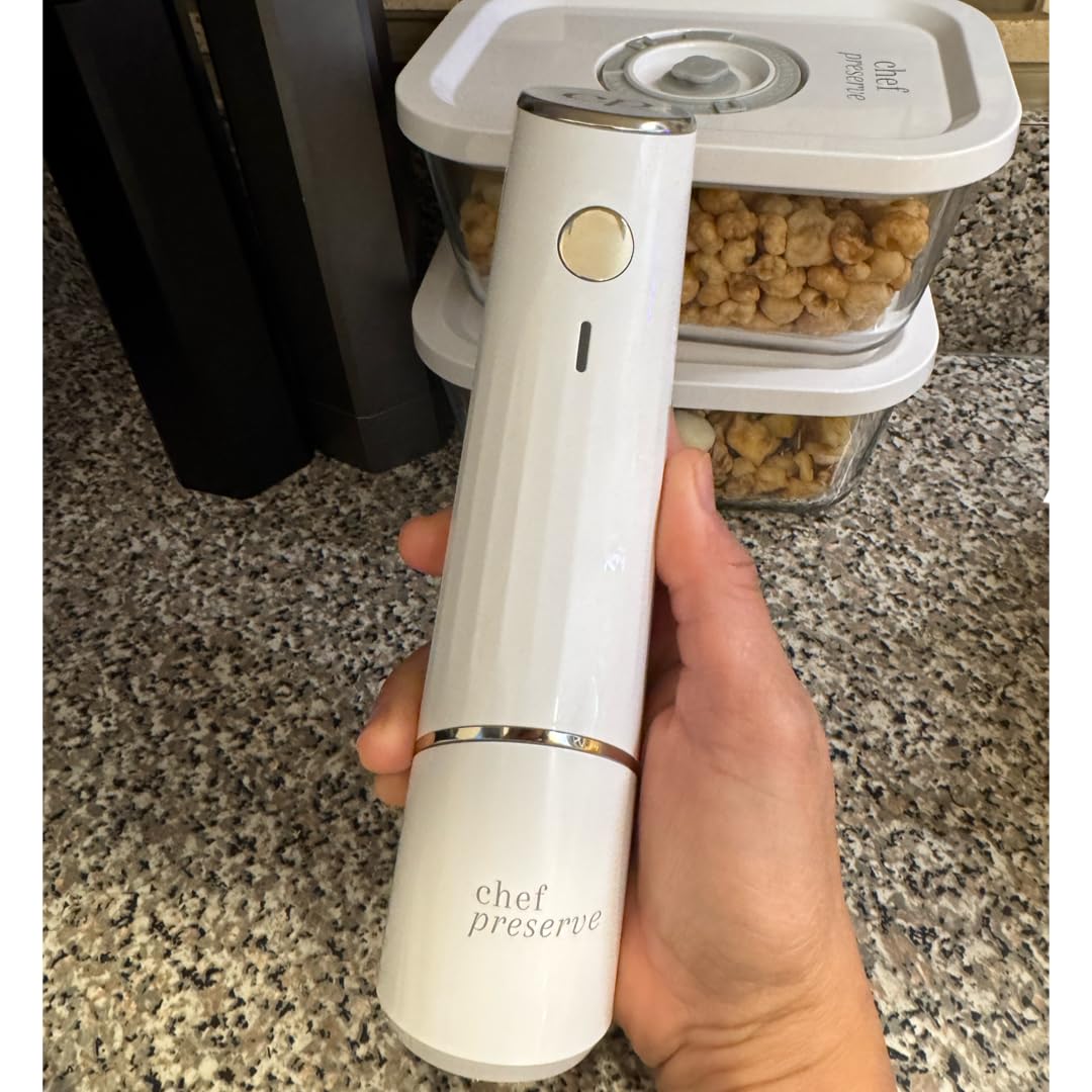 Chef Preserve Compact Vacuum Sealer for Food (Vacuum Sealer Machine + 30 Reusable Vacuum Bags) Powerful Handheld Vacuum Sealer Machine, Seal Meal Saver, Portable Food Sealer Customer Review Chef Preserve Compact Vacuum Sealer for Food (Vacuum Sealer Machine + 30 Reusable Vacuum Bags) Powerful Handheld Vacuum Sealer Machine, Seal Meal Saver, Portable Food Sealer - Customer Photo 2