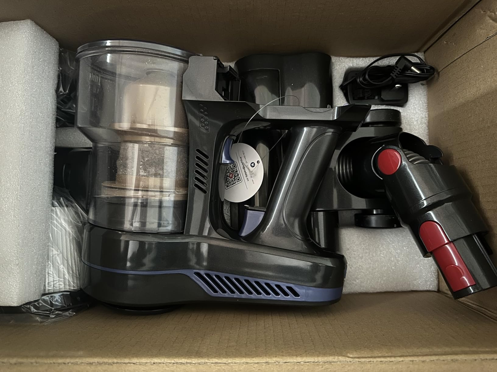 NADALY Cordless Vacuum Cleaner, Powerful Stick Vacuum with 45min Runtime, Anti-Tangle Vacuum Cleaners for Home, 1.5L Dust Cup, Rechargeable Wireless Vacuum for Hardwood Floor Carpet Pet Hair Customer Review NADALY Cordless Vacuum Cleaner, Powerful Stick Vacuum with 45min Runtime, Anti-Tangle Vacuum Cleaners for Home, 1.5L Dust Cup, Rechargeable Wireless Vacuum for Hardwood Floor Carpet Pet Hair - Customer Photo 1