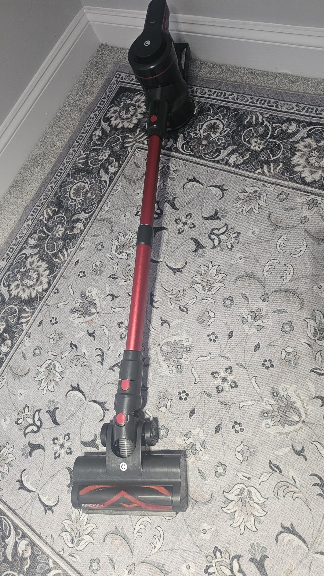 CHEBIO Cordless Vacuum Cleaner, Stick Vacuum with Powerful Suction, 45Mins Runtime Vacuum Cleaners for Home, Anti-tangle and 1.5L Dust Cup, 6 in 1 Lightweight Vacuum for Hardwood Floor Carpet Pet Hair - Customer Photo 1