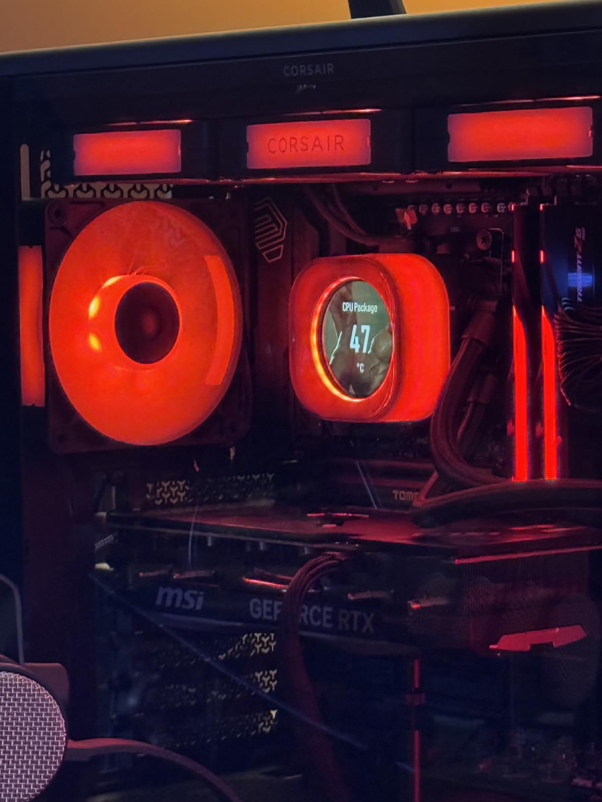 CORSAIR iCUE Link Titan 360 RX LCD Liquid CPU Cooler – 360mm AIO – Low-Noise – FlowDrive Cooling Engine – Intel LGA 1851/1700, AMD AM5/AM4 – 3X RX120 RGB Fans – iCUE Link System Hub Included – Black Customer Review CORSAIR iCUE Link Titan 360 RX LCD Liquid CPU Cooler – 360mm AIO – Low-Noise – FlowDrive Cooling Engine – Intel LGA 1851/1700, AMD AM5/AM4 – 3X RX120 RGB Fans – iCUE Link System Hub Included – Black - Customer Photo 1
