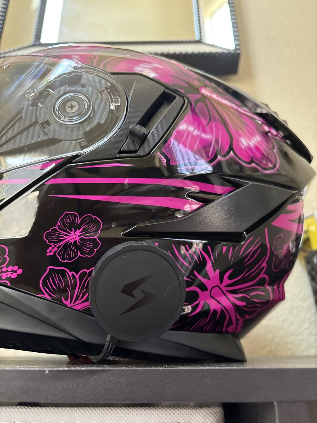 Syphon SoundPro: Ultra-Thin 9.6mm Bluetooth Moto Headphones - Glove-Friendly Controls, Massive Sound, IP55 Waterproof, Built-In Mic, Universal Fit With Any Dirt Bike, Snowmobile, and Motorcycle Helmet Customer Review Syphon SoundPro: Ultra-Thin 9.6mm Bluetooth Moto Headphones - Glove-Friendly Controls, Massive Sound, IP55 Waterproof, Built-In Mic, Universal Fit With Any Dirt Bike, Snowmobile, and Motorcycle Helmet - Customer Photo 1