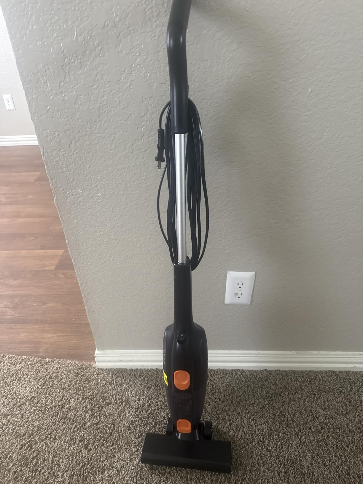 Corded Stick Vacuum Cleaner, 20000pa Powerful Suction Stick Vacuum with 16Ft Cord, 2 in 1 Lightweight Vacuum Cleaner for Hard Floor Pet Hair - Blue Customer Review Corded Stick Vacuum Cleaner, 20000pa Powerful Suction Stick Vacuum with 16Ft Cord, 2 in 1 Lightweight Vacuum Cleaner for Hard Floor Pet Hair - Blue - Customer Photo 1