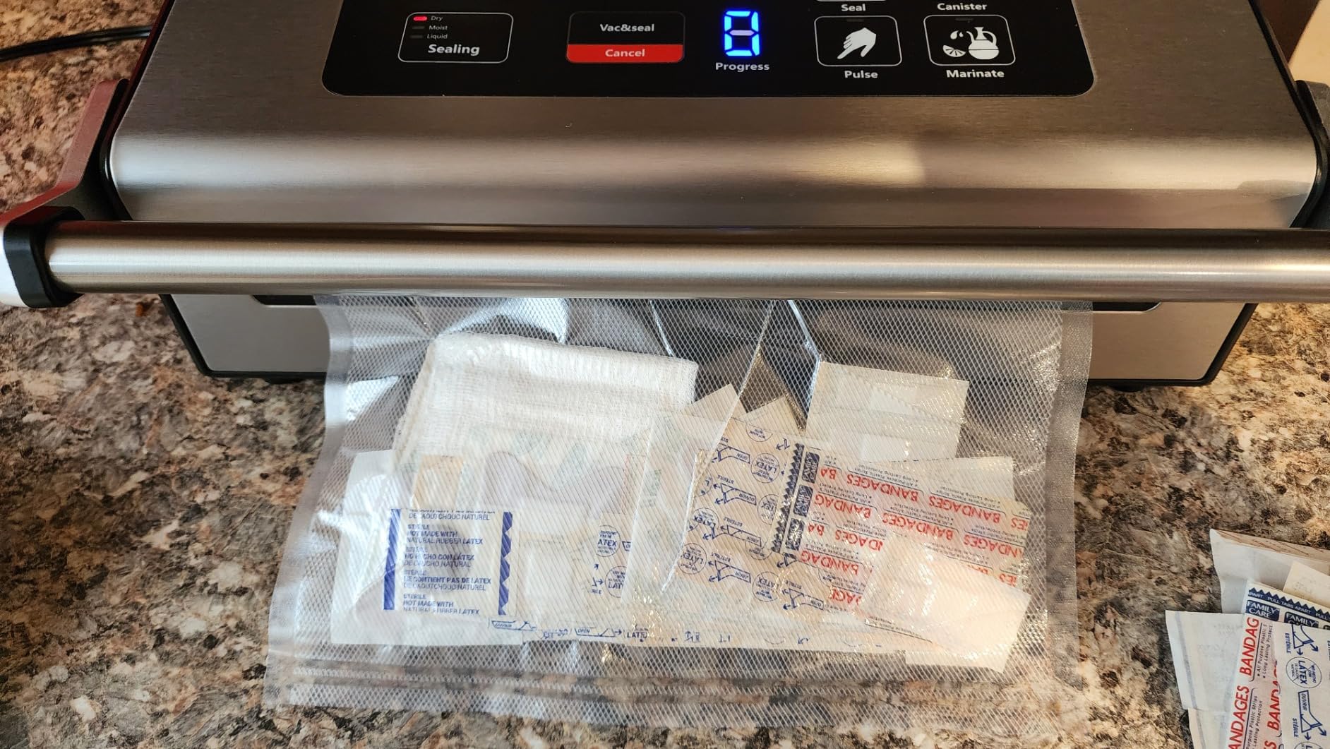 95Kpa Liquid Vacuum Sealer Machine, Full Automatic Food Sealer for Dry/Liquid/Moist Foods | Strong Suction | Digital Timer | One-Touch Operation | Built-in Cutter & Bag Storage | Removable Drip Tray - Customer Photo 3
