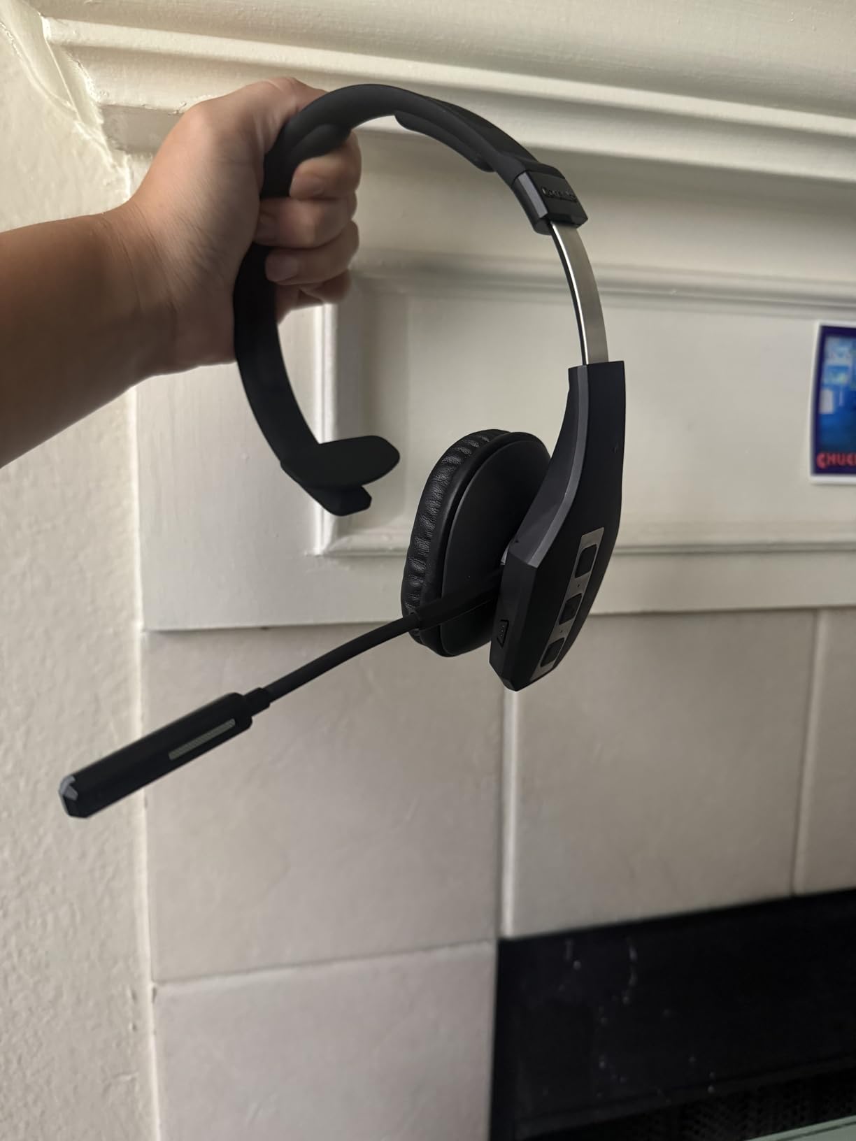 Conambo Trucker Bluetooth Headset (JBT600) with Tri-Mic Noise Cancelling, CVC 8.0, Mute Button, 60Hrs Battery Life – Wireless Headset for Truck Drivers, Cell Phones & Office Use - Customer Photo 1