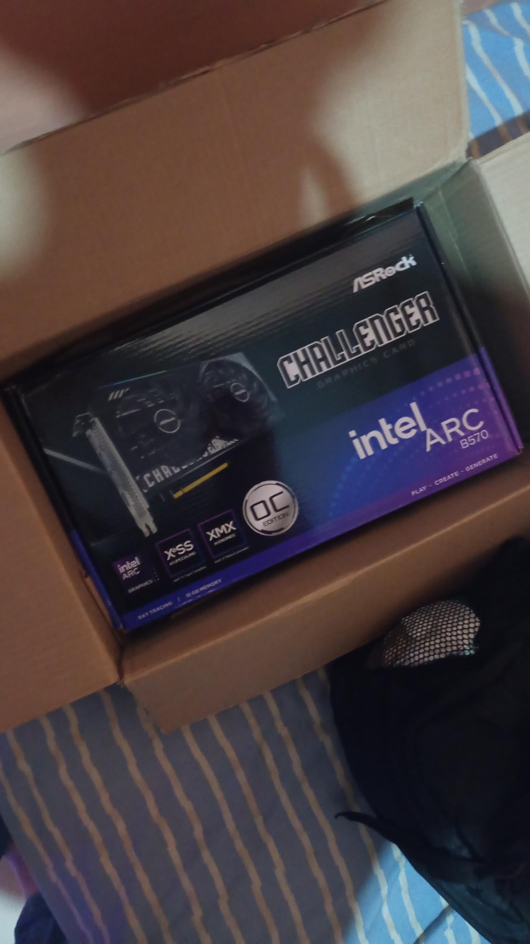 ASRock Intel Arc B570 Challenger 10GB OC GDDR6 Graphics Card, 2600 MHz GPU, 19 Gbps Memory, Dual Fan, Metal Backplate, HDMI 2.1a, DisplayPort 2.1, 0dB Cooling Customer Review ASRock Intel Arc B570 Challenger 10GB OC GDDR6 Graphics Card, 2600 MHz GPU, 19 Gbps Memory, Dual Fan, Metal Backplate, HDMI 2.1a, DisplayPort 2.1, 0dB Cooling - Customer Photo 1