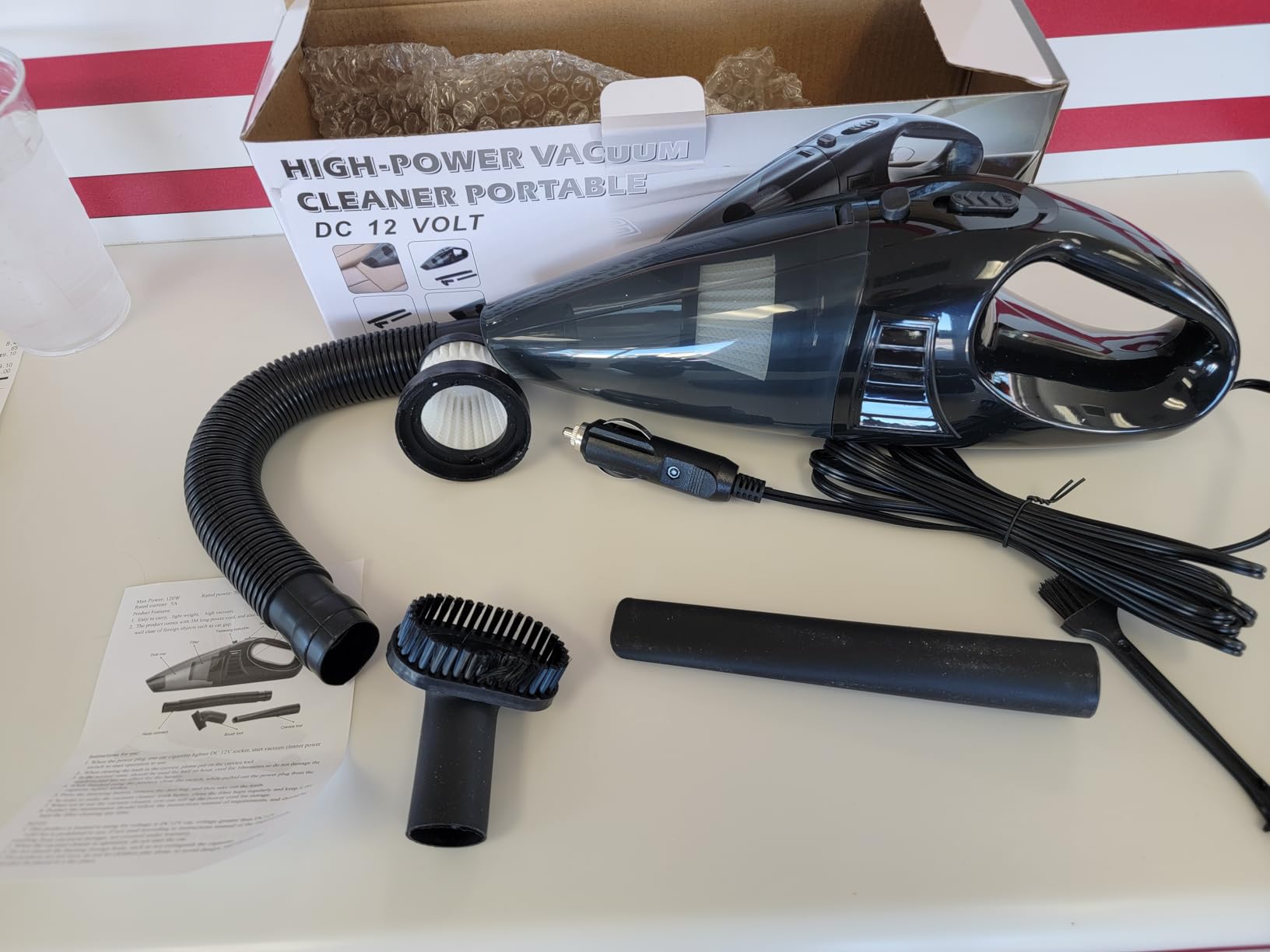 Handheld Car Vacuum Cleaner with 8000PA Powerful Suction, Portable Car Vacuum Cleaner with 2 Filters, Mini Brush, Lightweight, 0.34L Capacity, Essential Accessories - Customer Photo 2