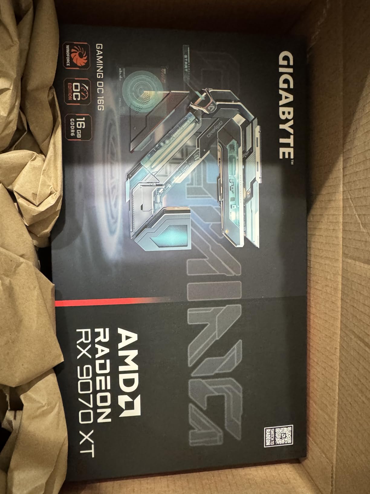 GIGABYTE Radeon RX 9070 XT Gaming OC 16G Graphics Card, PCIe 5.0, 16GB GDDR6, GV-R9070XTGAMING OC-16GD Video Card Customer Review GIGABYTE Radeon RX 9070 XT Gaming OC 16G Graphics Card, PCIe 5.0, 16GB GDDR6, GV-R9070XTGAMING OC-16GD Video Card - Customer Photo 2