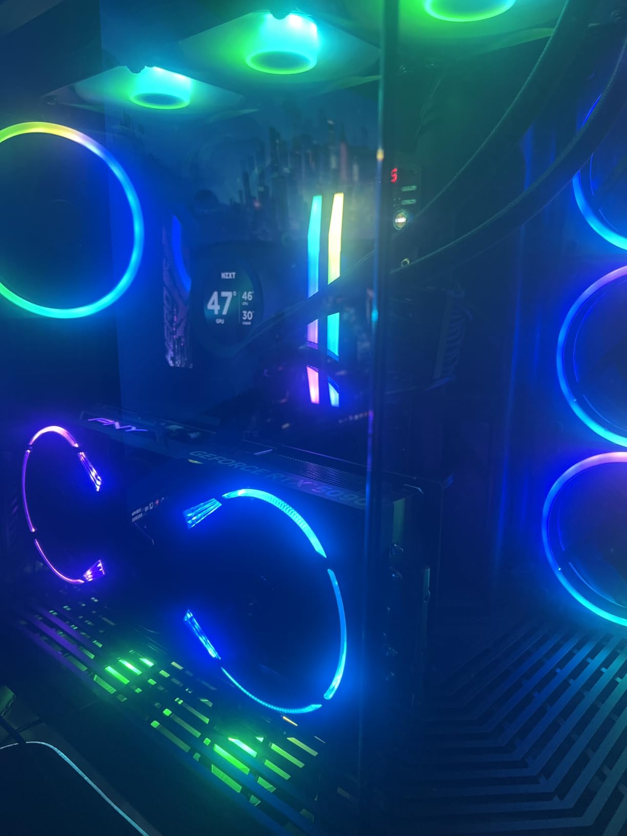 PNY NVIDIA GeForce RTX 5090 Epic-X ARGB OC Triple Fan Graphics Card (32GB GDDR7, 512-bit, Boost Speed: 2625 MHz) Customer Review PNY NVIDIA GeForce RTX 5090 Epic-X ARGB OC Triple Fan Graphics Card (32GB GDDR7, 512-bit, Boost Speed: 2625 MHz) - Customer Photo 1