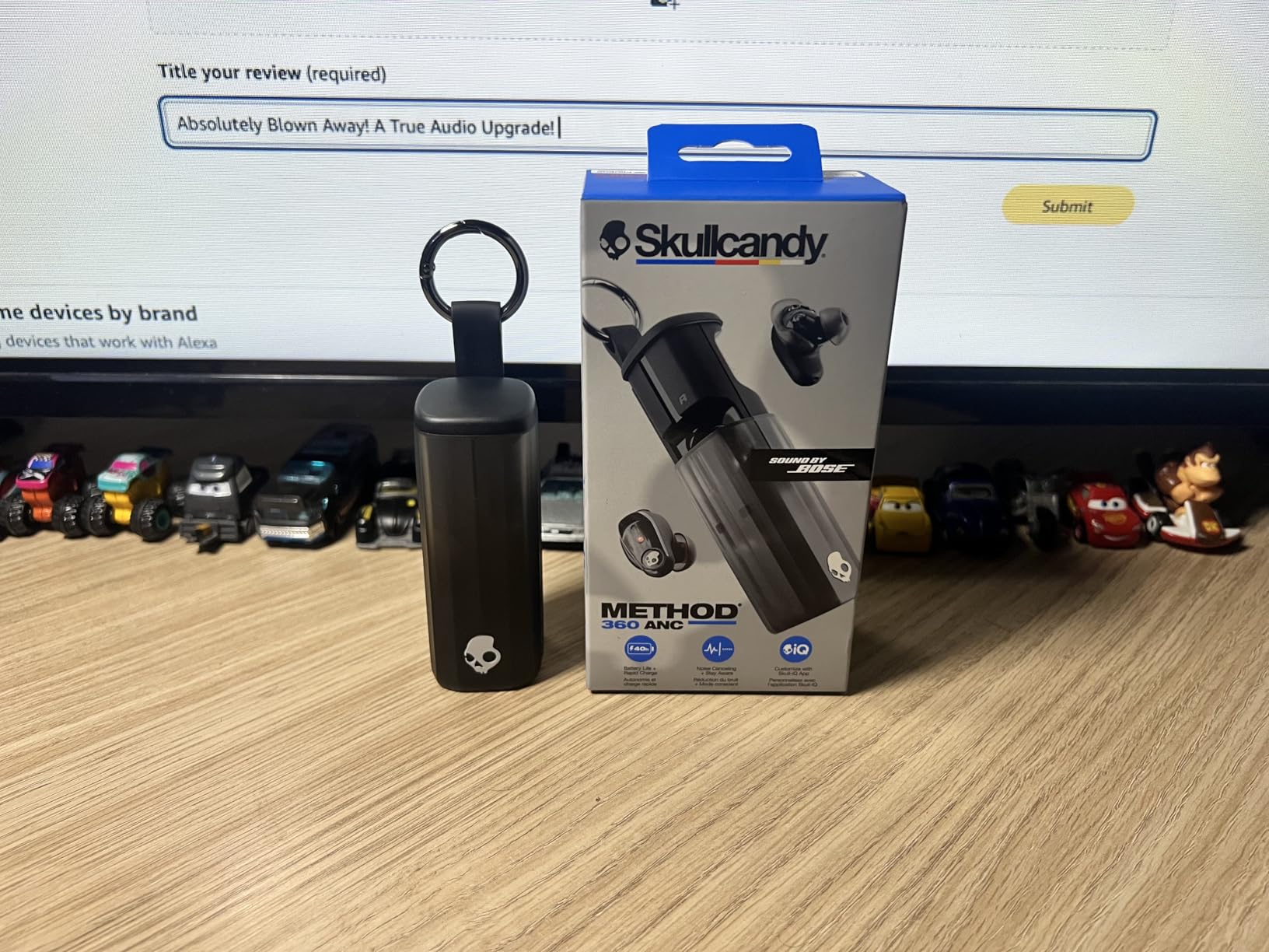 Skullcandy Method 360 ANC Wireless Earbuds, Sound by Bose, Bluetooth Headphones, Premium Noise Cancelling, Up to 40 Hrs Battery, Sweat and Water Resistant, Microphone for iPhone Android - True Black - Customer Photo 2