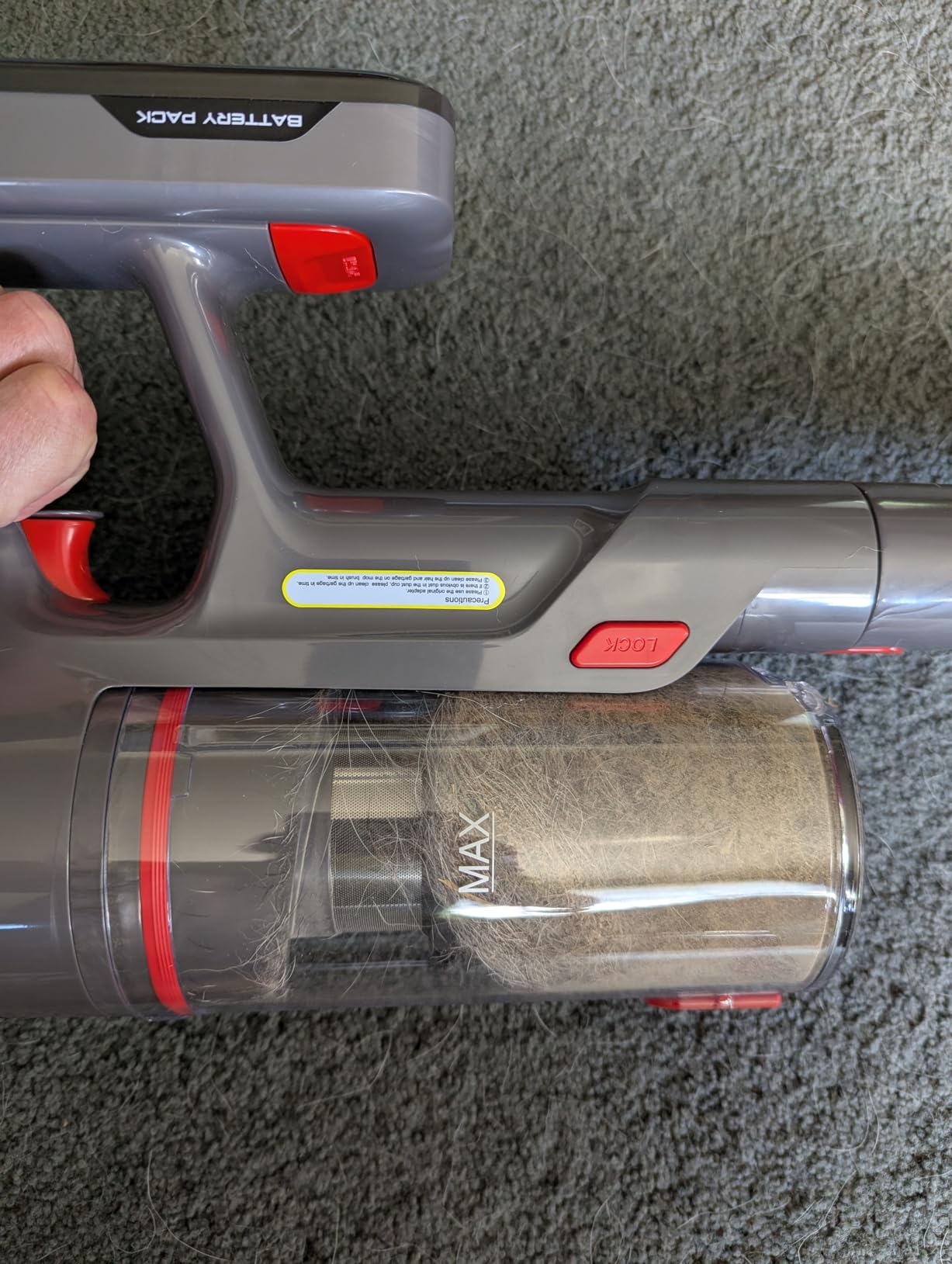 Cordless Stick Vacuum Cleaner for Home: Power Suction Vacuum Tangle-Free Lightweight Design & 2600mAh Detachable Battery Up to 50mins Runtime for Pet Hair Carpet Hardwood Floor Customer Review Cordless Stick Vacuum Cleaner for Home: Power Suction Vacuum Tangle-Free Lightweight Design & 2600mAh Detachable Battery Up to 50mins Runtime for Pet Hair Carpet Hardwood Floor - Customer Photo 2