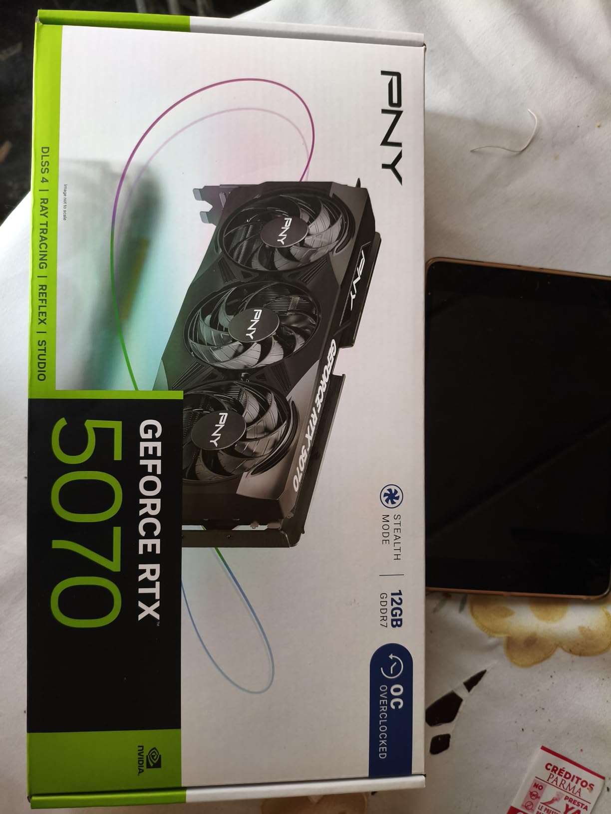 PNY NVIDIA GeForce RTX 5070 Epic-X ARGB OC Triple Fan, Graphics Card (12GB GDDR7, 192-bit, Boost Speed: 2685 MHz, SFF-Ready, PCIe® 5.0, HDMI®/DP 2.1, 2.4-Slot, NVIDIA Blackwell Architecture, DLSS 4) - Customer Photo 2