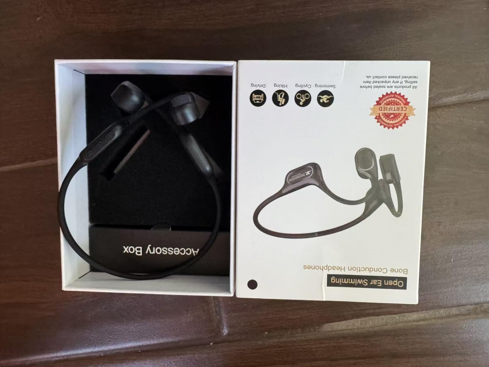 Bone Conduction Swimming Headphones, IP68 Waterproof Earbuds with 32GB MP3, Bluetooth 5.4 Open Ear Sport Earphones, Underwater Headphones for Swimming, Running, Cycling, Marathon-SurfAudio - Customer Photo 1
