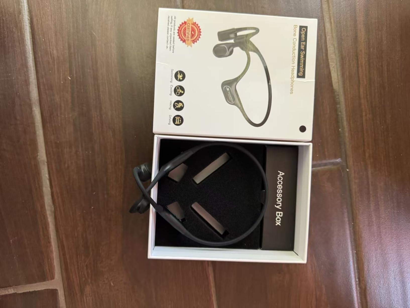 Bone Conduction Swimming Headphones, IP68 Waterproof Earbuds with 32GB MP3, Bluetooth 5.4 Open Ear Sport Earphones, Underwater Headphones for Swimming, Running, Cycling, Marathon-SurfAudio - Customer Photo 2