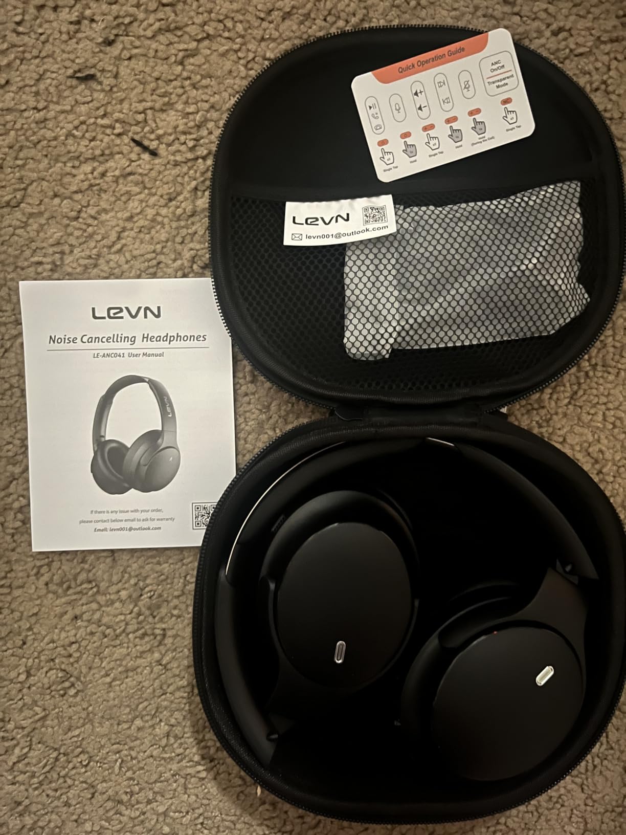 LEVN Hybrid Active Noise Cancelling Headphones, Wireless Headphones Bluetooth 5.4 with Transparent Mode, Hi-Res Audio, Deep Bass, 70H Playtime Over Ear Bluetooth Headset for Work/Travel/Home/Office Customer Review LEVN Hybrid Active Noise Cancelling Headphones, Wireless Headphones Bluetooth 5.4 with Transparent Mode, Hi-Res Audio, Deep Bass, 70H Playtime Over Ear Bluetooth Headset for Work/Travel/Home/Office - Customer Photo 1