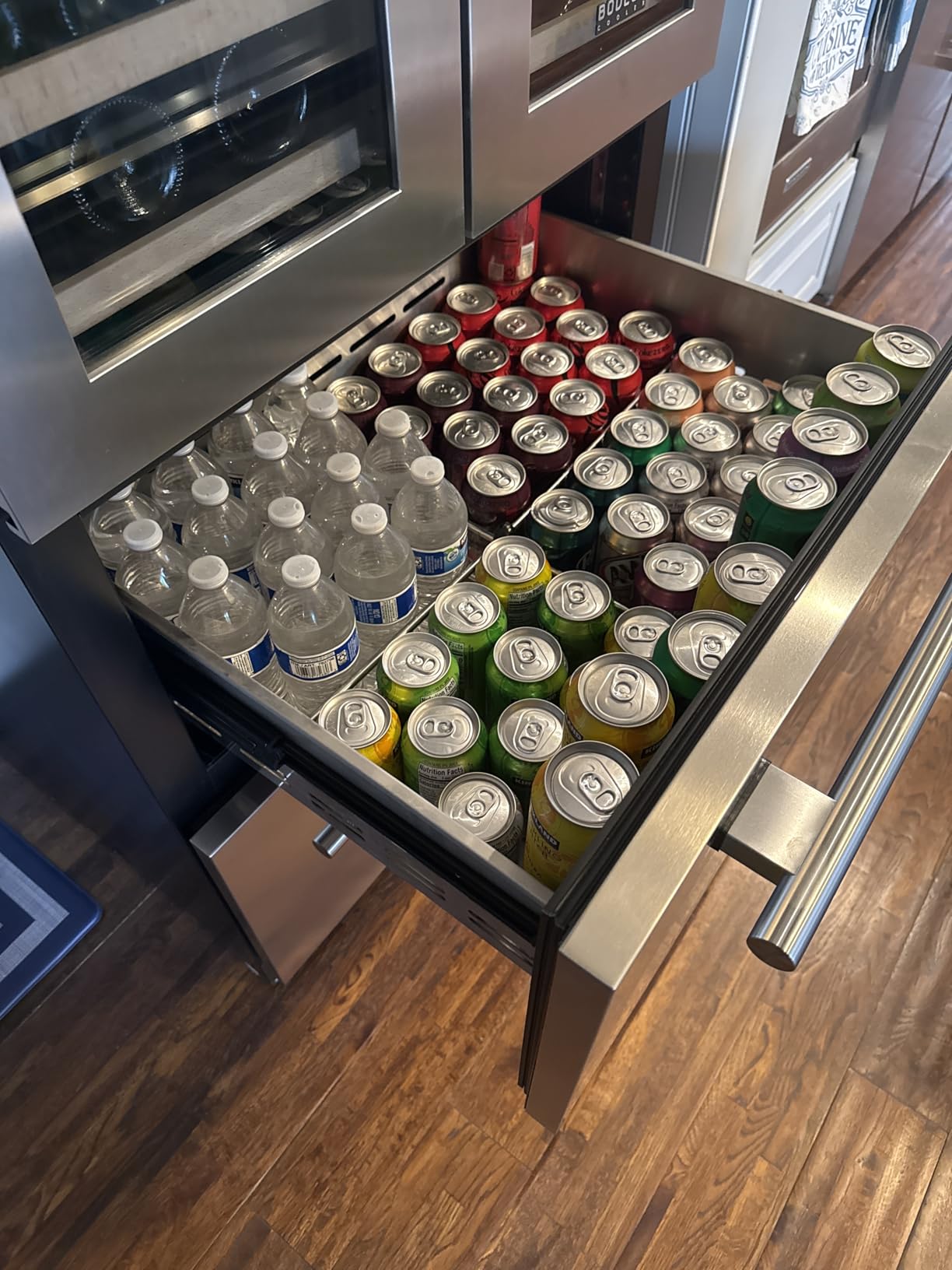 BODEGA 24 Inch Wine and Beverage Refrigerator Cooler,Dual Zone Wine Fridge with Memory Temperature Control 77 Bottles and 180 Cans,Built-In or Freestanding 2-in-1 Wine Cooler for Home Bar Kitchen Customer Review BODEGA 24 Inch Wine and Beverage Refrigerator Cooler,Dual Zone Wine Fridge with Memory Temperature Control 77 Bottles and 180 Cans,Built-In or Freestanding 2-in-1 Wine Cooler for Home Bar Kitchen - Customer Photo 1