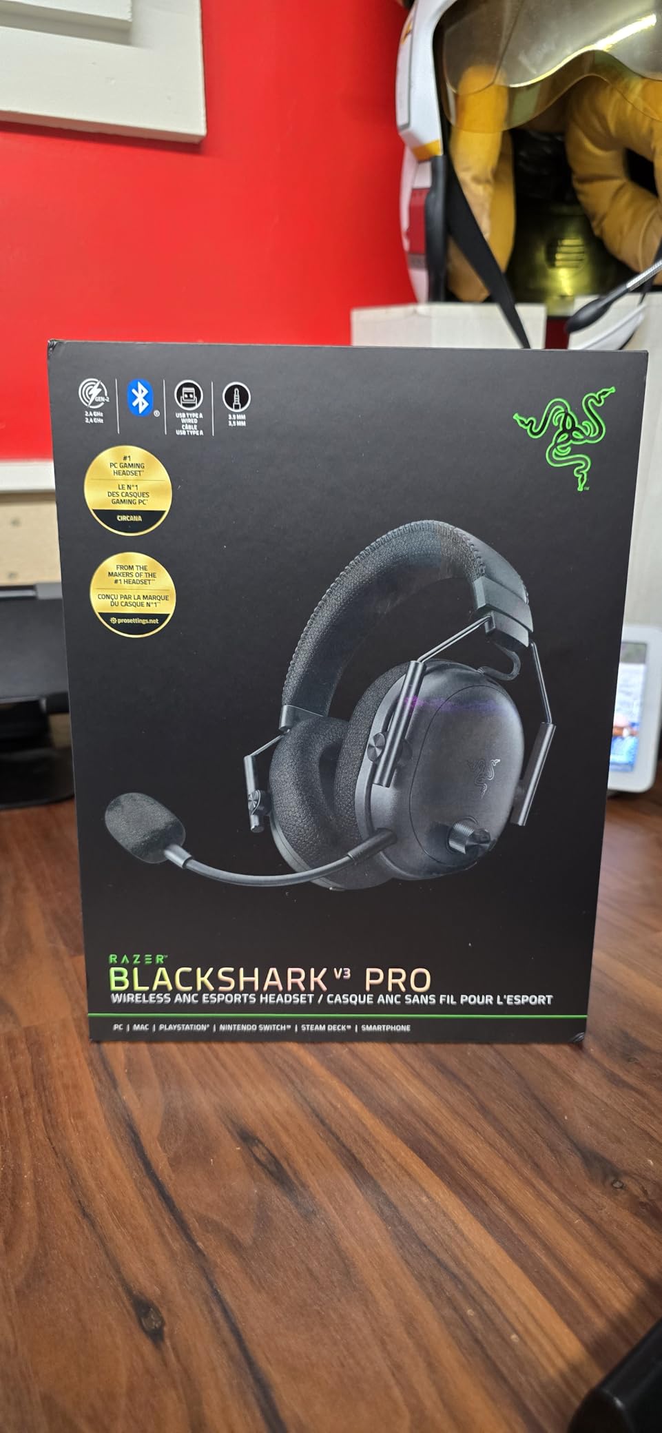 Razer BlackShark V3 Pro Wireless ANC Gaming Headset for PC: Full Band Mic - 50mm Drivers - 2.4 GHz, Bluetooth, USB, 3.5mm - Works with Mac, PS5, Nintendo Switch, Smartphone - 70 Hr Battery - Black Customer Review Razer BlackShark V3 Pro Wireless ANC Gaming Headset for PC: Full Band Mic - 50mm Drivers - 2.4 GHz, Bluetooth, USB, 3.5mm - Works with Mac, PS5, Nintendo Switch, Smartphone - 70 Hr Battery - Black - Customer Photo 1
