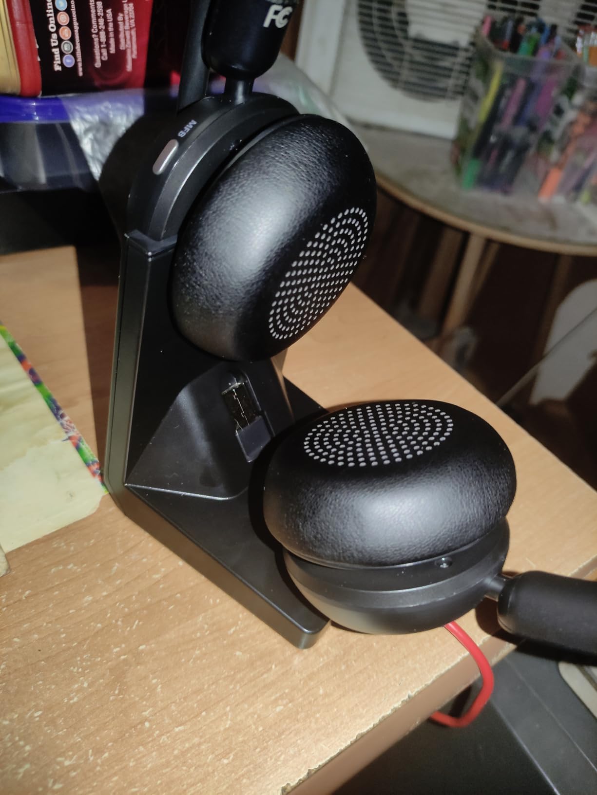 Wireless Headset with Mic for Work, Bluetooth Headset with Mic (AI Noise Canceling & Mic Mute), Wireless Headphones with USB Dongle & Charging Base for Work/Home/Call Center/PC/Computer/Zoom/Teams - Customer Photo 1