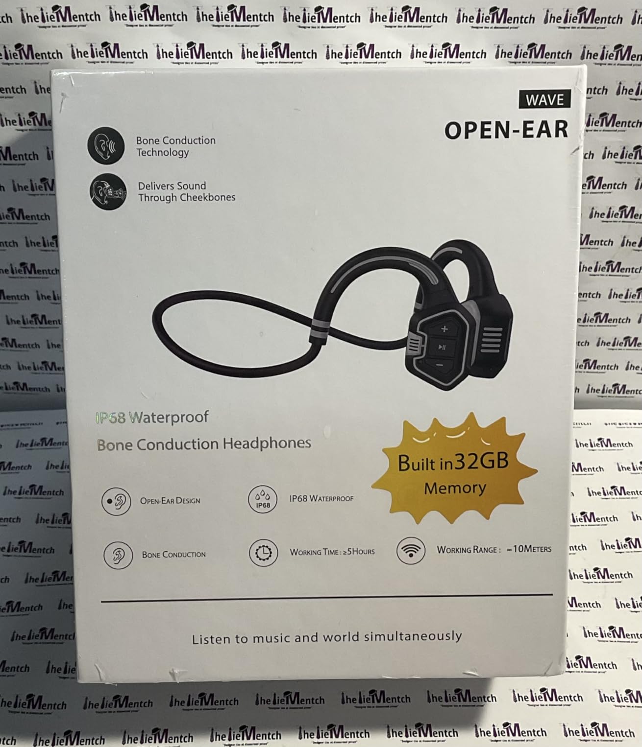 Bone Conduction Swimming Headphones – IP68 Waterproof Open-Ear Bluetooth 5.3 with 32GB MP3 Player, Underwater Swim Headset for Pool Training, Orange - Customer Photo 1