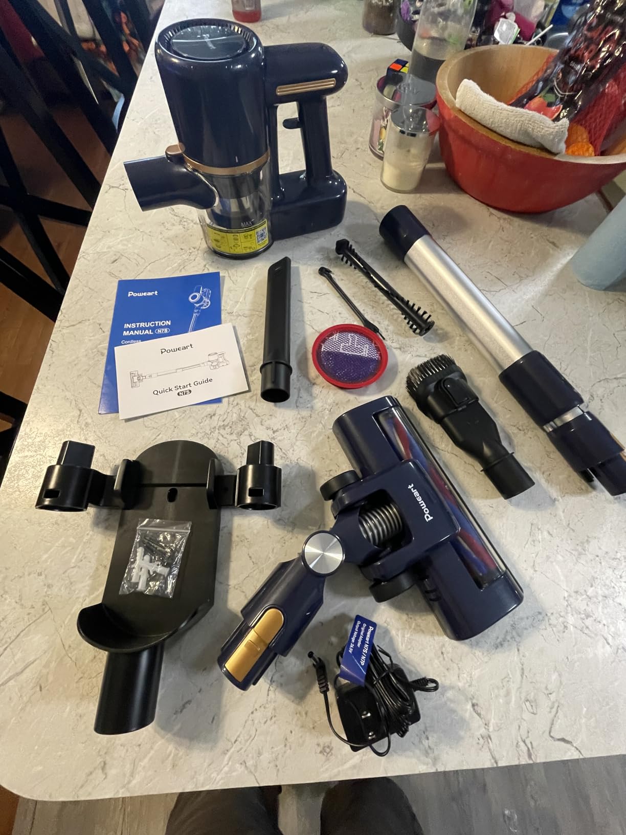 N7S Cordless Vacuum Cleaner, 6-in-1 Multifunction Cordless Vacuum, 210W Powerful Vacuum Cleaner, 6 Cell 2200mAh Stick Vacuum Cordless Rechargeable for Home (Deep-Blue) Customer Review N7S Cordless Vacuum Cleaner, 6-in-1 Multifunction Cordless Vacuum, 210W Powerful Vacuum Cleaner, 6 Cell 2200mAh Stick Vacuum Cordless Rechargeable for Home (Deep-Blue) - Customer Photo 1