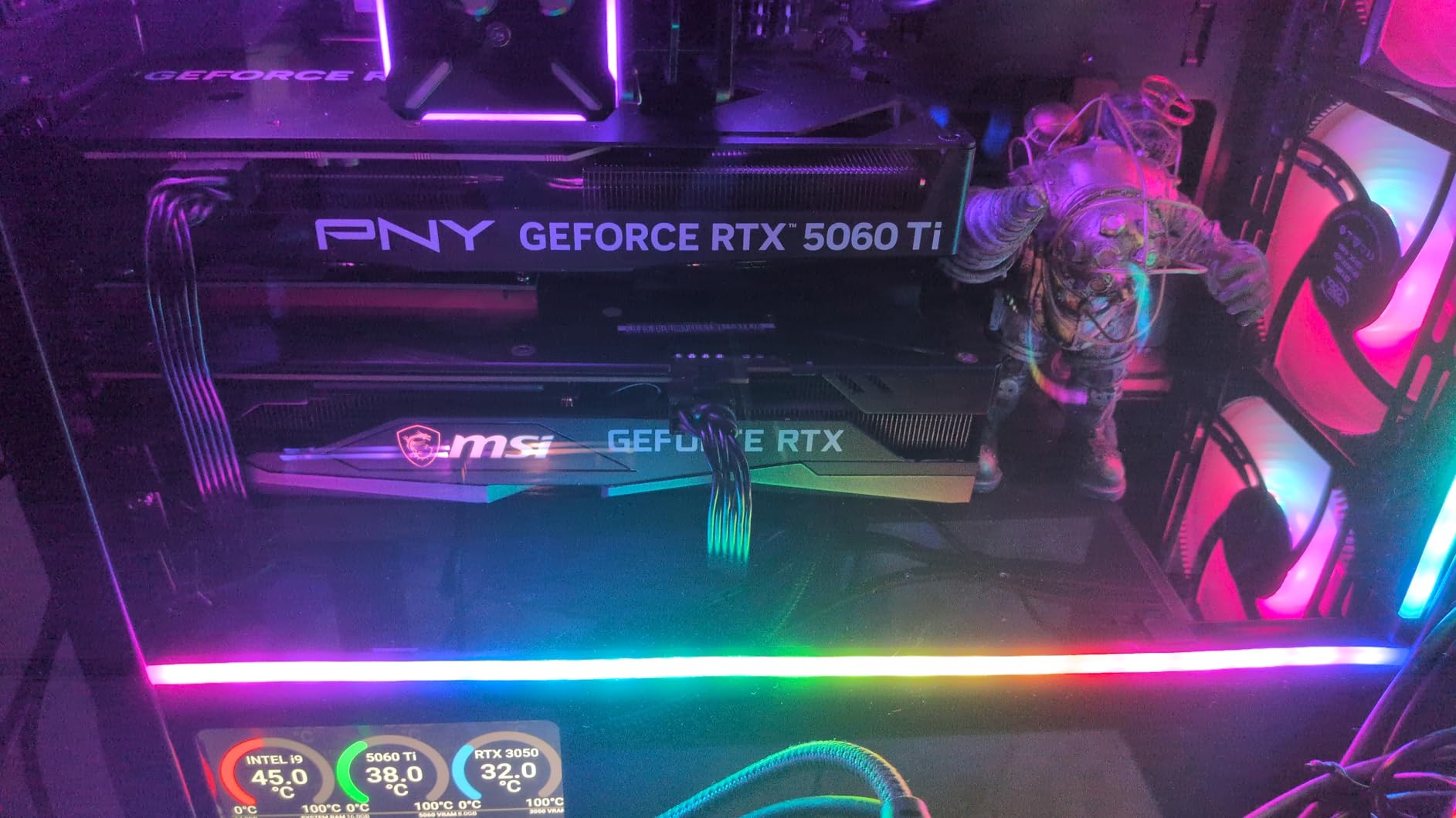 PNY NVIDIA GeForce RTX 5060 Ti Epic-X ARGB OC Triple Fan Graphics Card - Customer Photo 1