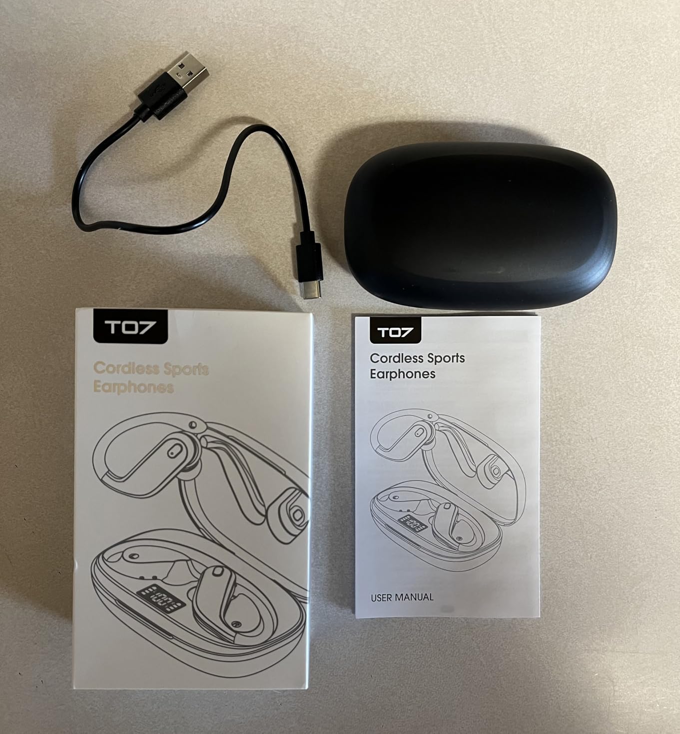 NDO Wireless Earbuds Bluetooth 5.3 Headphones Sport,IPX7 Waterproof Sports Earphones with Earhooks,48H Playtime,Lightweight 7.8g,Fast Charging Case,Noise Cancelling Mic for Running Gym Workout-Black Customer Review NDO Wireless Earbuds Bluetooth 5.3 Headphones Sport,IPX7 Waterproof Sports Earphones with Earhooks,48H Playtime,Lightweight 7.8g,Fast Charging Case,Noise Cancelling Mic for Running Gym Workout-Black - Customer Photo 1