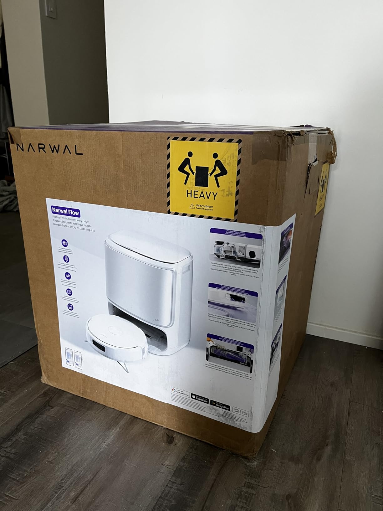 NARWAL Flow Robot Vacuum and Mop Combo, FlowWash Real-Time Self-Cleaning Track Mop, 22,000 Pa Suction, Dual-Camera AI Obstacle Avoidance, Carpet & Edge Cleaning, Self-Emptying Robot Vacuum Customer Review NARWAL Flow Robot Vacuum and Mop Combo, FlowWash Real-Time Self-Cleaning Track Mop, 22,000 Pa Suction, Dual-Camera AI Obstacle Avoidance, Carpet & Edge Cleaning, Self-Emptying Robot Vacuum - Customer Photo 2