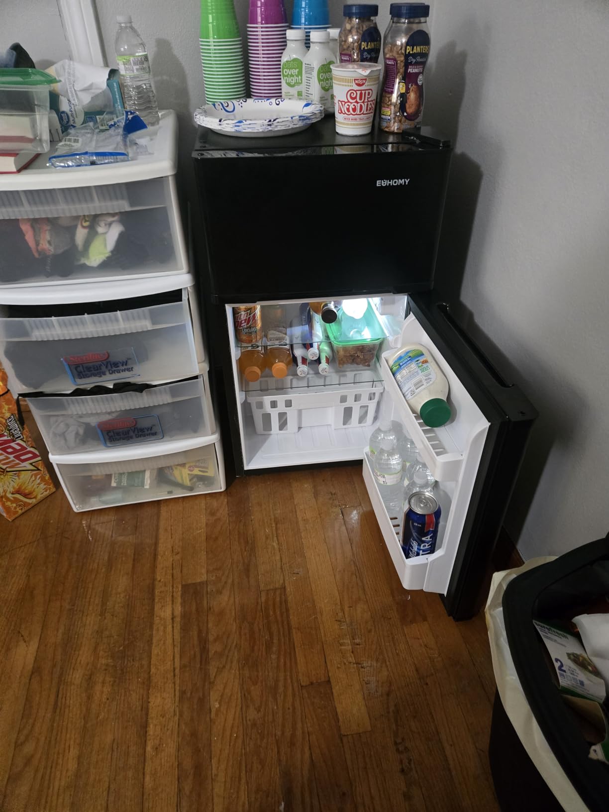 EUHOMY 7.4 Cu.Ft. Refrigerator with Freezer, 2 Door Fridge, Adjustable Thermostat,Large Capacity, Refrigerator for Kitchen/Dorm/Office/Apartment - Food Storage or Cooling drinks, Black Customer Review EUHOMY 7.4 Cu.Ft. Refrigerator with Freezer, 2 Door Fridge, Adjustable Thermostat,Large Capacity, Refrigerator for Kitchen/Dorm/Office/Apartment - Food Storage or Cooling drinks, Black - Customer Photo 1