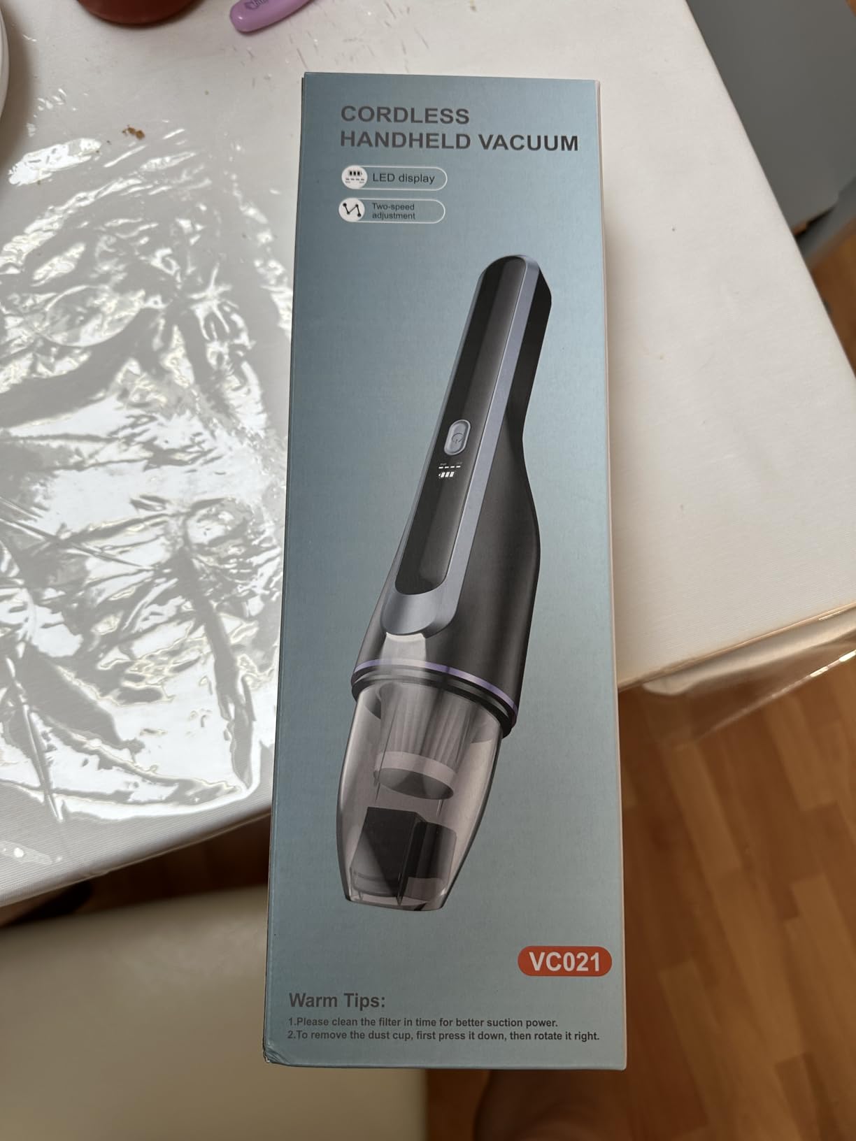 Handheld Vacuum Cordless - Car Vacuum with Brushless Motor & 14000Pa Powerful Suction, 1.2lbs Lightweight, LED Light, Slim Mini Vacuum Cleaner for Car Home Office Pet - Customer Photo 1