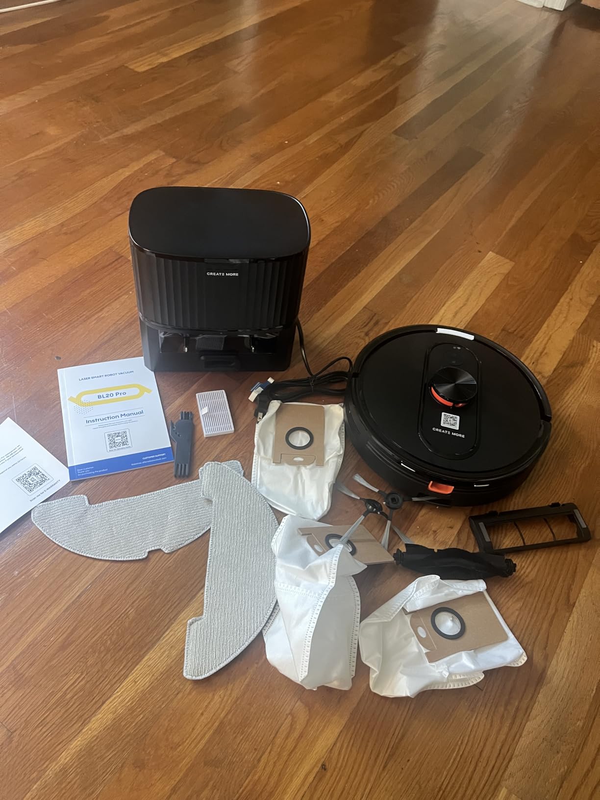 Bagotte Robot Vacuum and Mop, Robotic Vacuum with Mapping,Self Emptying Station for 60 Days, 5000Pa Suction, LiDAR Navigation, No-Go Zones,Wi-Fi/App/Alexa Control, for Carpet, Hard Floors and Carpets - Customer Photo 2