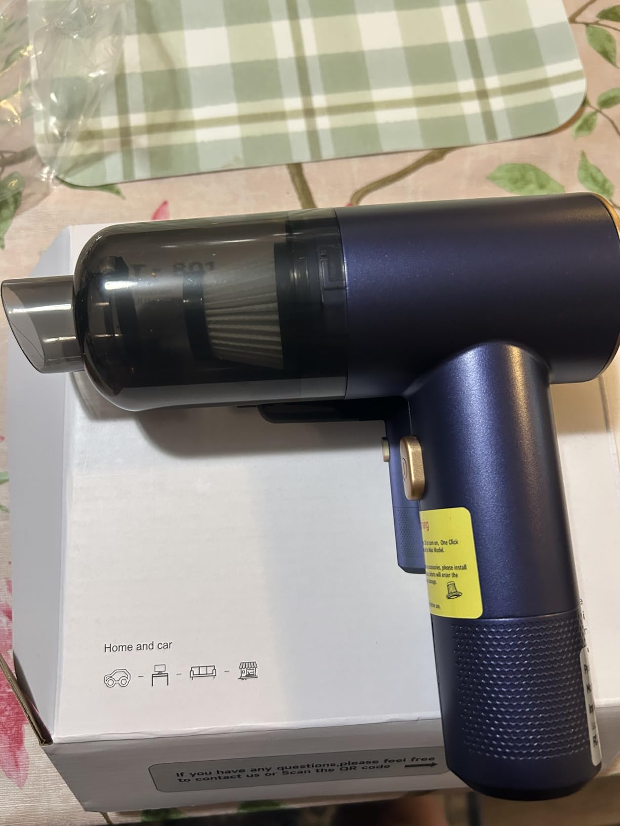 Handheld Car Vacuum Portable Cordless,18000PA High Power Vacuum Cleaner with Brushless Motor.7 in 1 Mini Hand Held Vacuum Rechargeable AirDuster/Blower for Car,Home,Ofice,Pet - Customer Photo 2