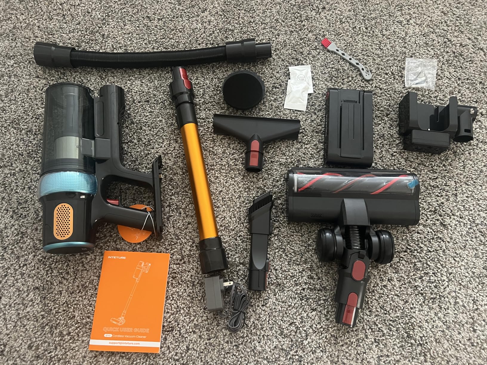 Cordless Vacuum Cleaner, Upgraded 600W 50Kpa 65Mins Vacuum Cleaners for Home, LED Touch Screen Stick Vacuum with Rechargeable Wall Mount & 3.3Ft Extendable Hose for Carpets/Pet Hair/All Floor Customer Review Cordless Vacuum Cleaner, Upgraded 600W 50Kpa 65Mins Vacuum Cleaners for Home, LED Touch Screen Stick Vacuum with Rechargeable Wall Mount & 3.3Ft Extendable Hose for Carpets/Pet Hair/All Floor - Customer Photo 1
