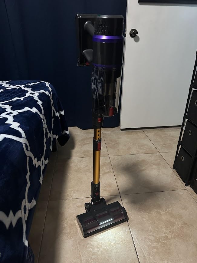 frecaer Cordless Vacuum Cleaner, 550W/50Kpa/70Mins Vacuum Cleaners for Home with Smart Auto Mode/LED Touch Display, Self-Standing Cordless Stick Vacuum Rechargeable, Vacuum Cleaner for Pet Hair/Carpet/Floors - Customer Photo 1