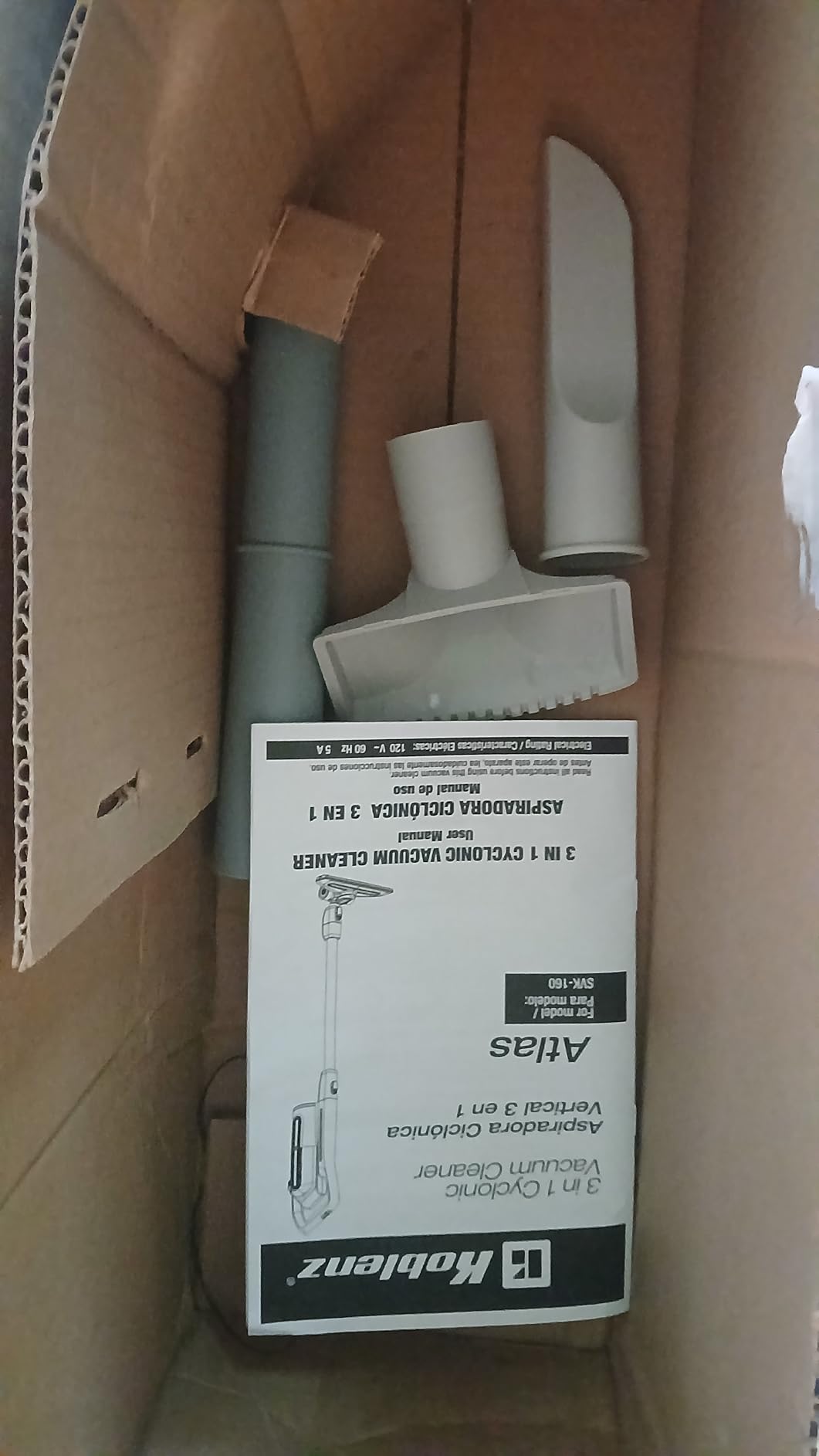 Koblenz Atlas Stick Vac 3-in-1 Cyclonic Vacuum Cleaner, HEPA Filtration, 600W Motor, 1 L Dust Cup, Long Corded Stick Vacuum, for All Surfaces, SVK-160 Customer Review Koblenz Atlas Stick Vac 3-in-1 Cyclonic Vacuum Cleaner, HEPA Filtration, 600W Motor, 1 L Dust Cup, Long Corded Stick Vacuum, for All Surfaces, SVK-160 - Customer Photo 1